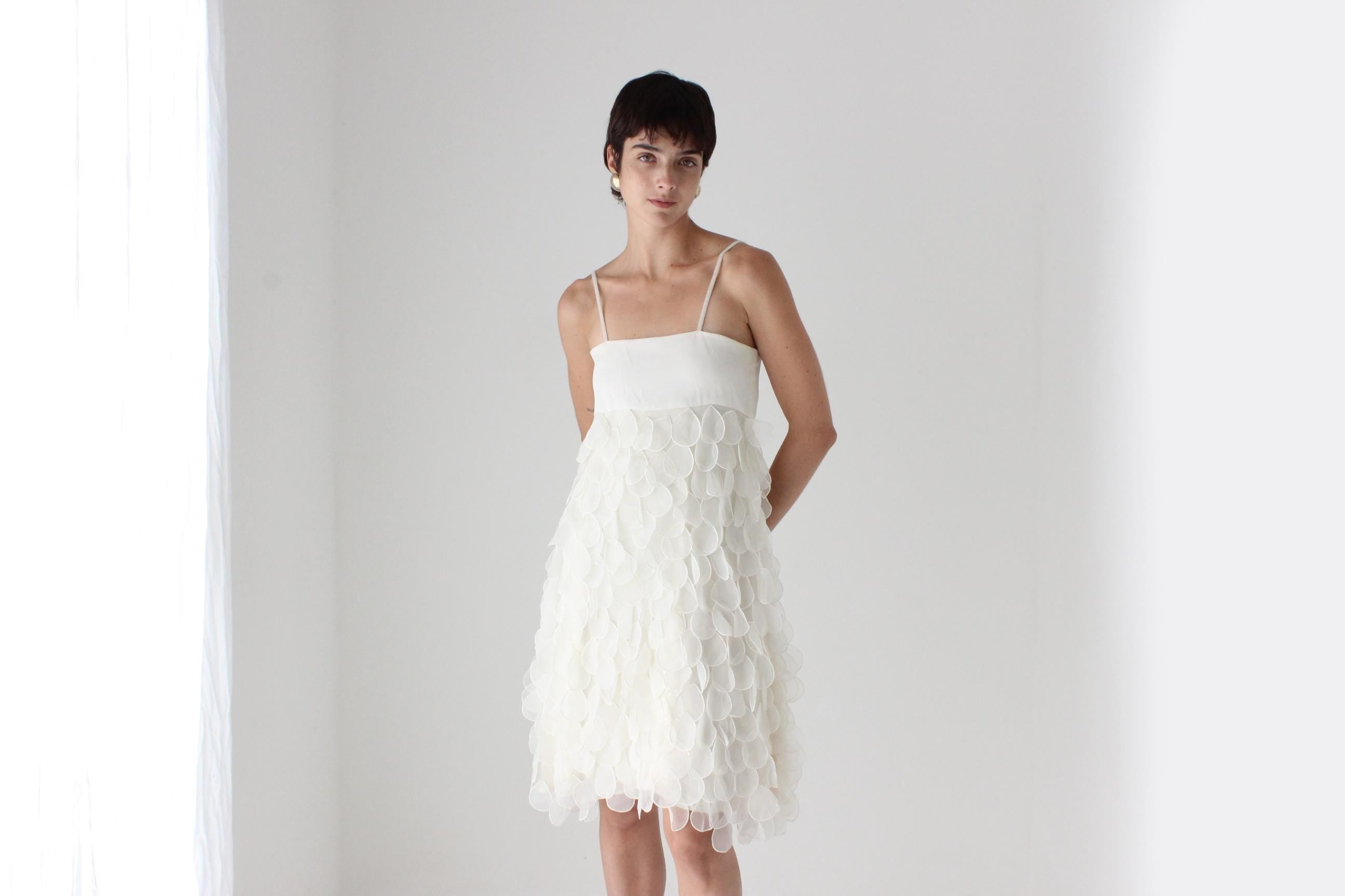 Dreamy 60s 3D Petal Empire Waist Cocktail Dress