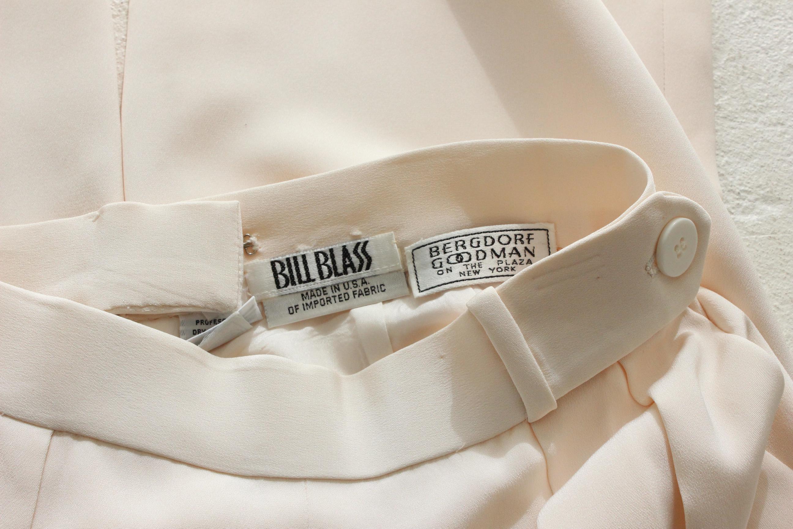 80s Bill Blass Perfectly Cut Ivory Trousers