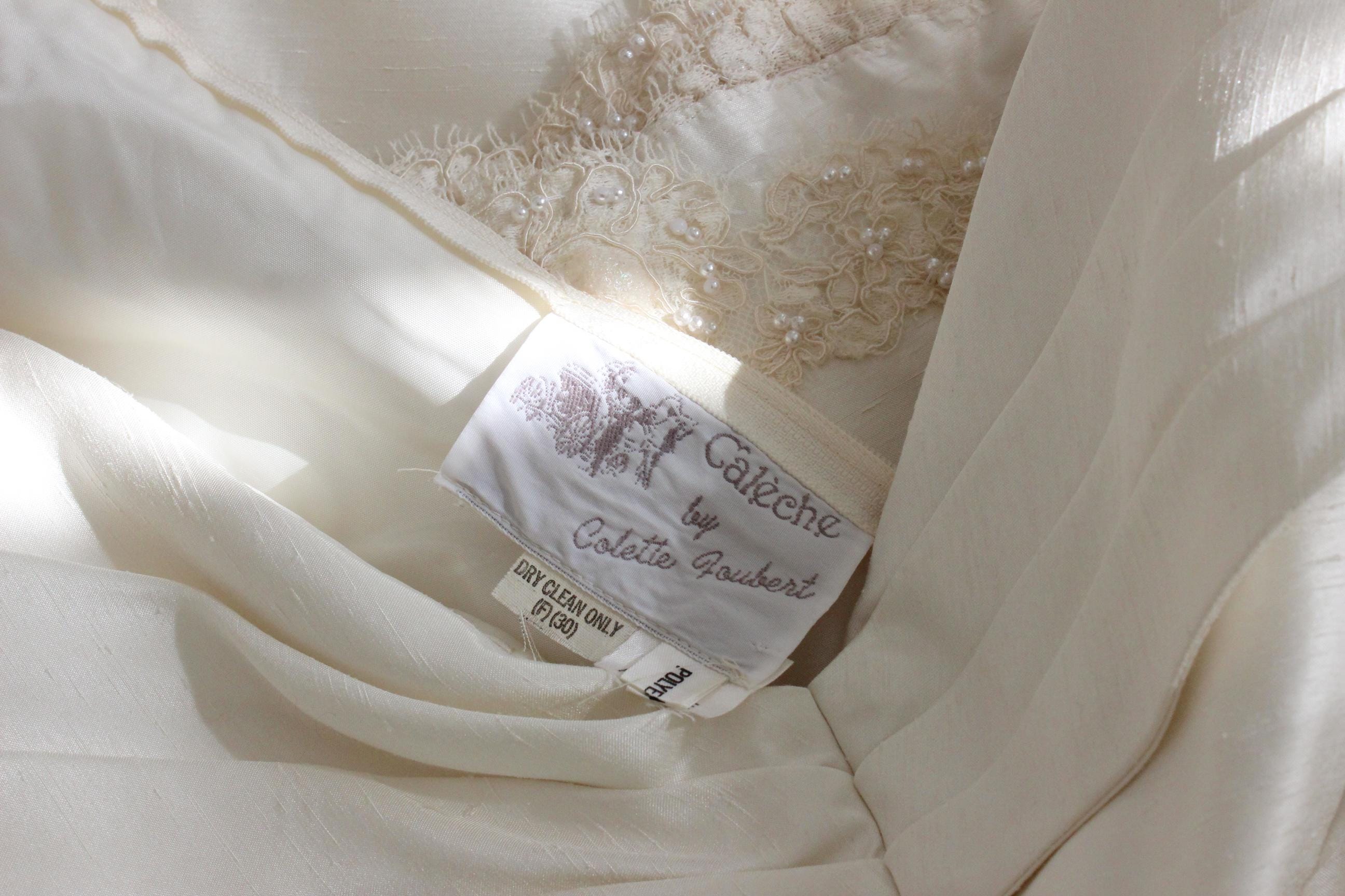 Heavenly 80s Off Shoulder '2 Piece' Wedding Dress