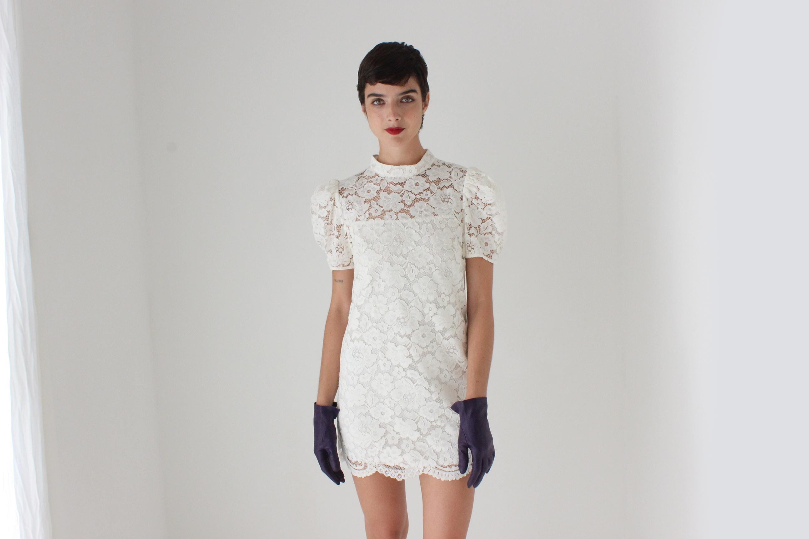 Marc Jacobs Scalloped Lace Puff Mini