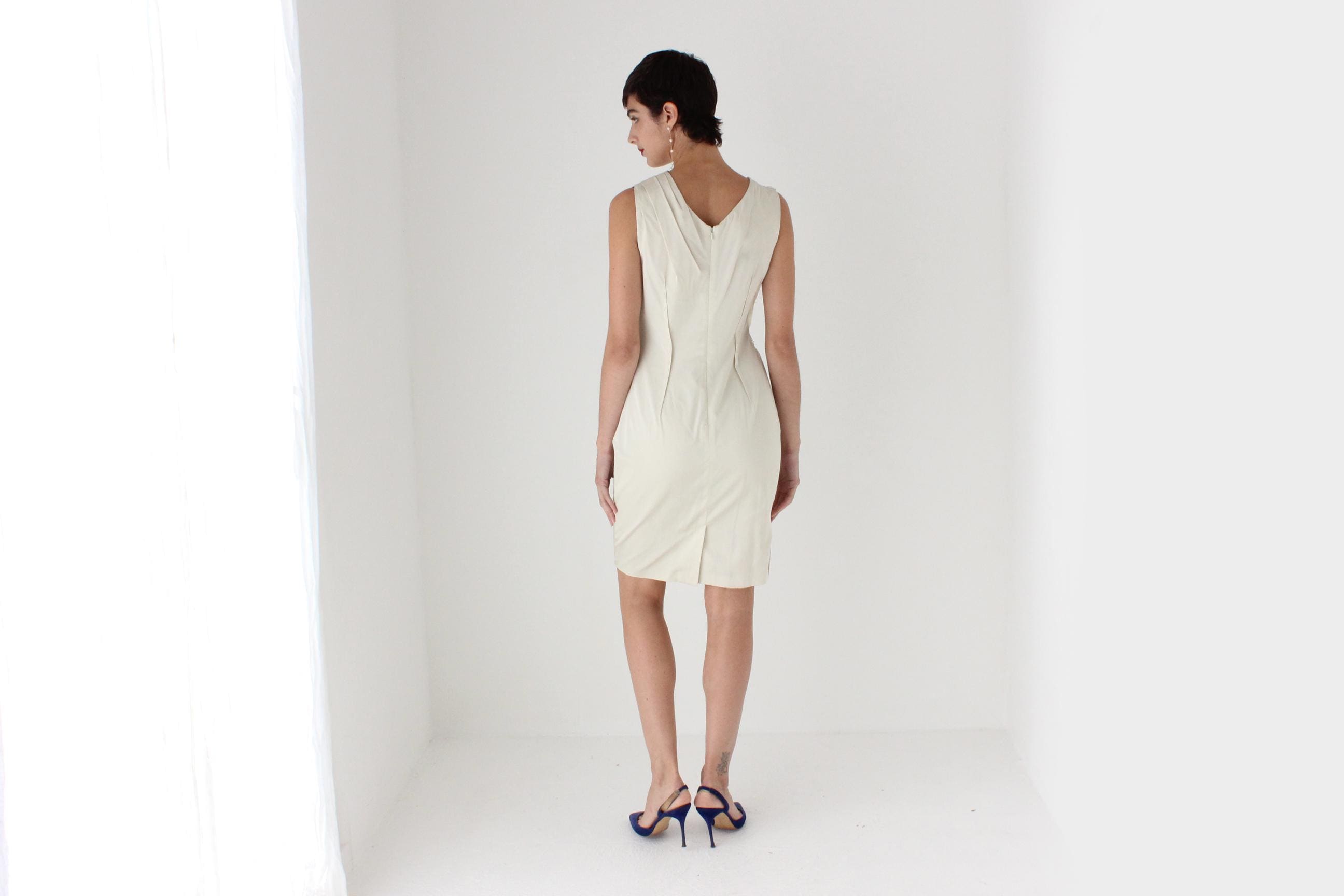 2000s VERA WANG Textural Gathered Neutral Mini