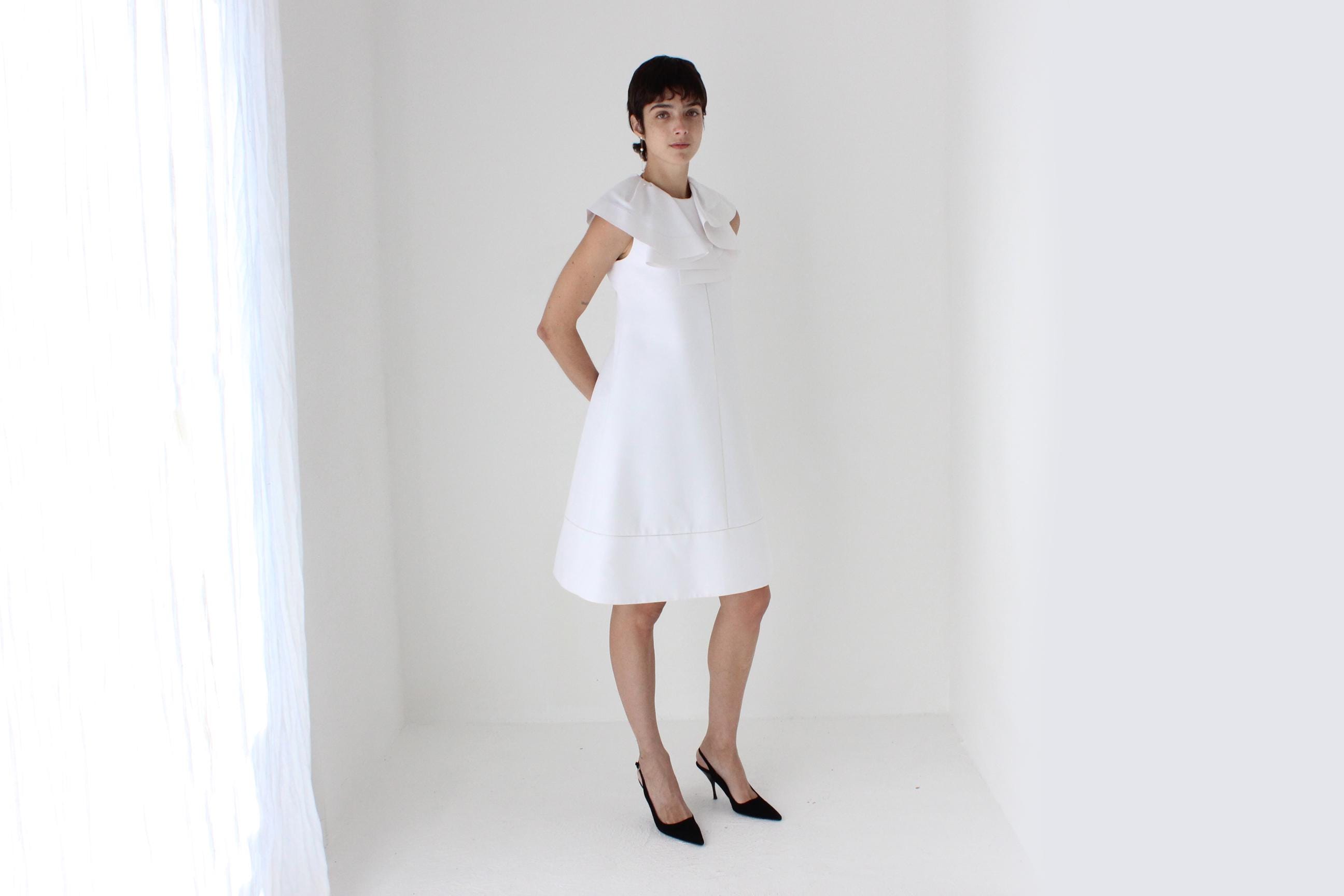 Spring 2013 Chloé Sculptural A Line Lantern Dress w/ Ruffle Collar