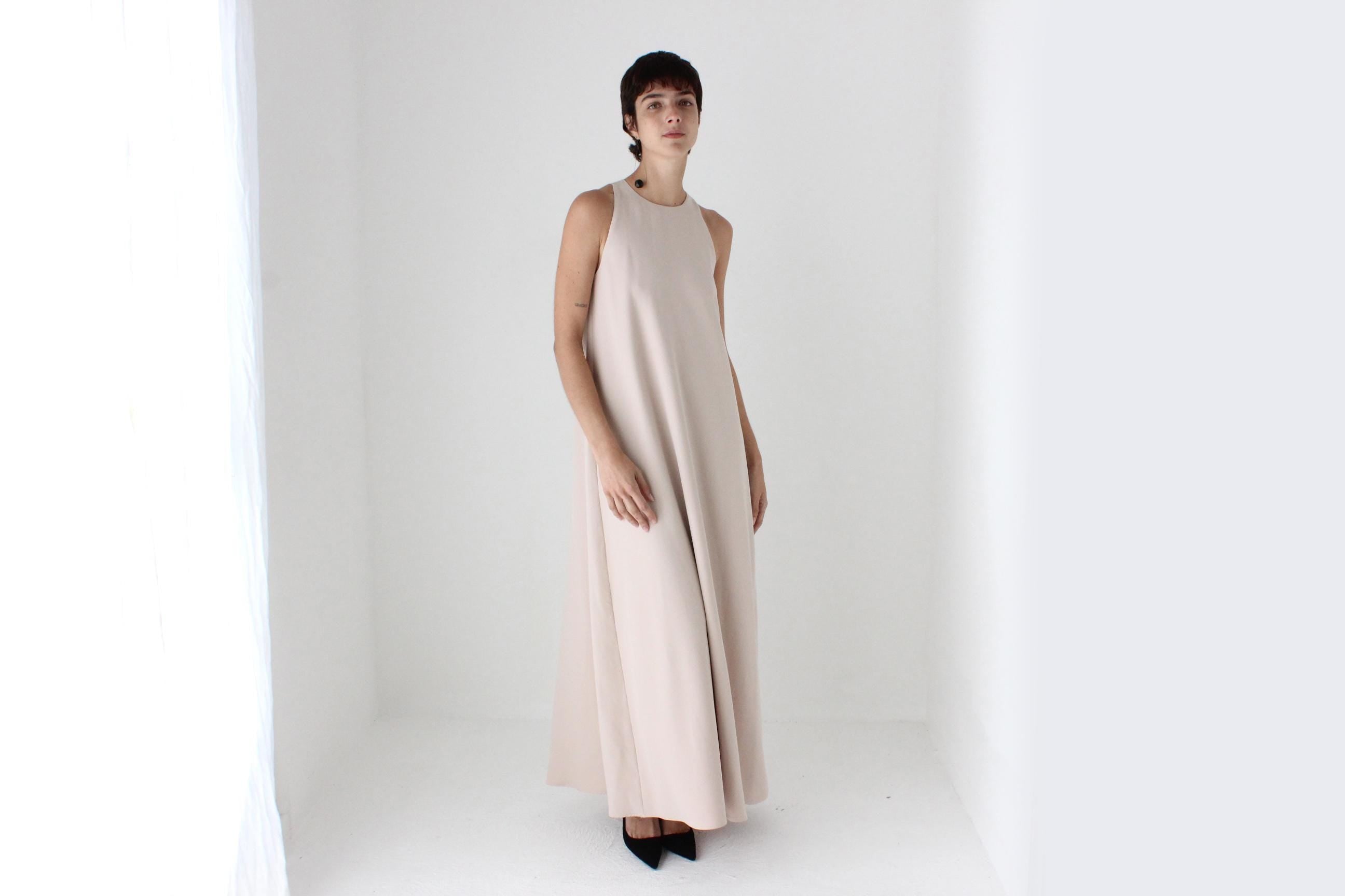 2000s Honayda Blush Pink A-Line Relaxed Tent Full Length Formal Gown
