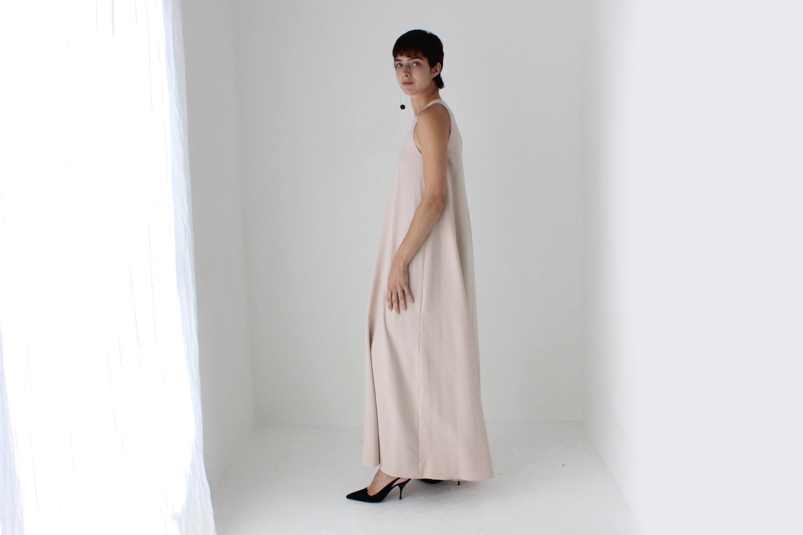 2000s Honayda Blush Pink A-Line Relaxed Tent Full Length Formal Gown