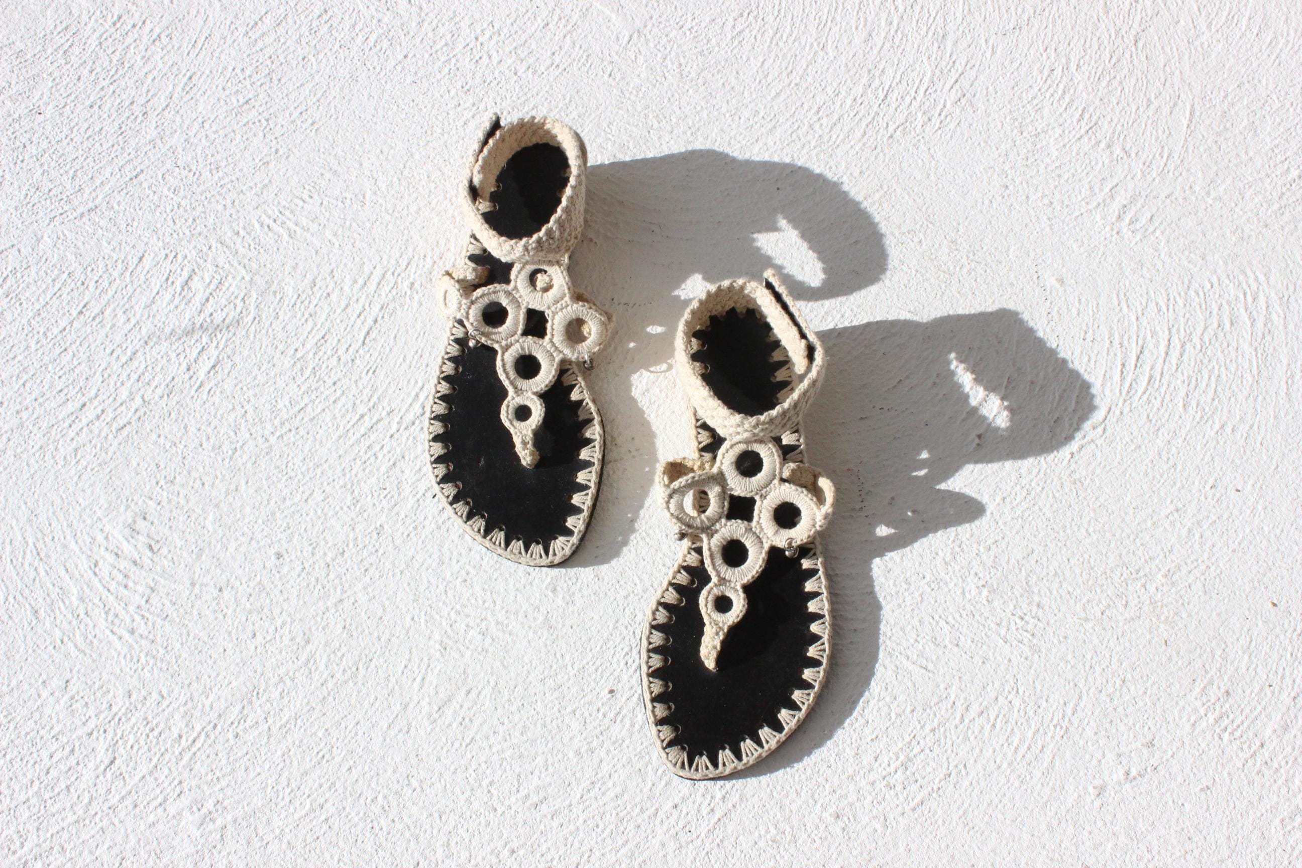 FUTURISM Y2K Crochet Sandals ~ Euro 40