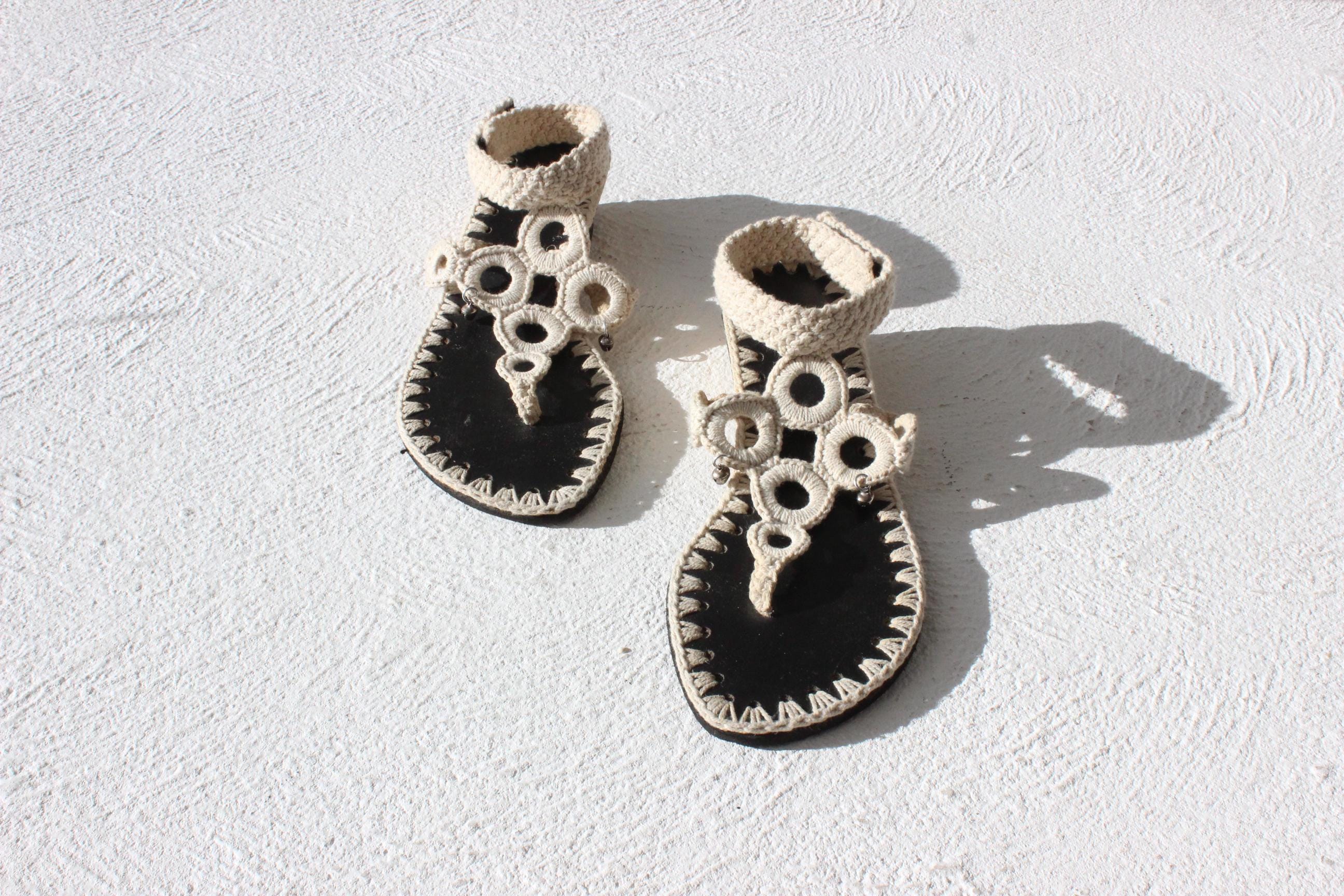 FUTURISM Y2K Crochet Sandals ~ Euro 40