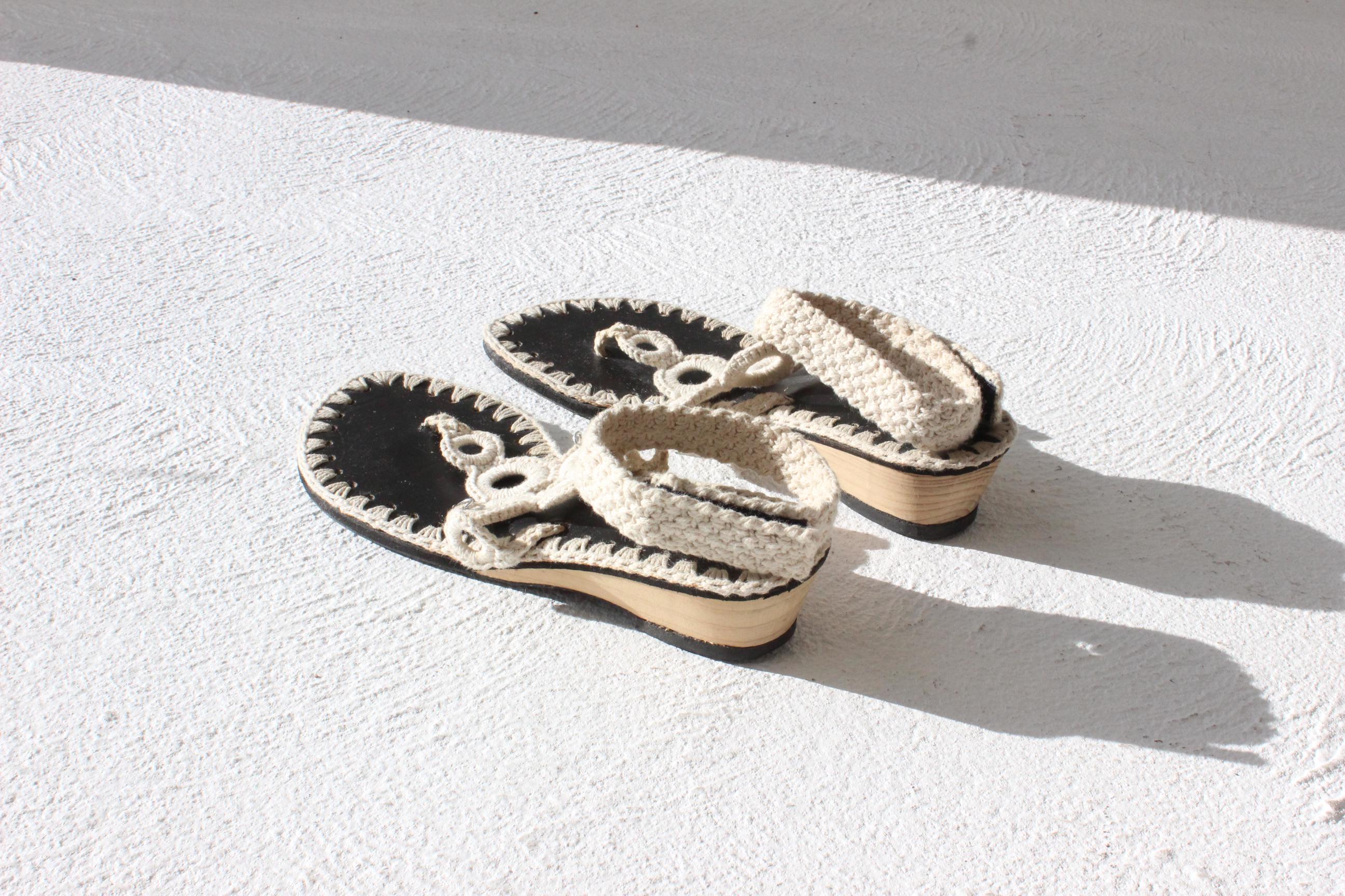 FUTURISM Y2K Crochet Sandals ~ Euro 40