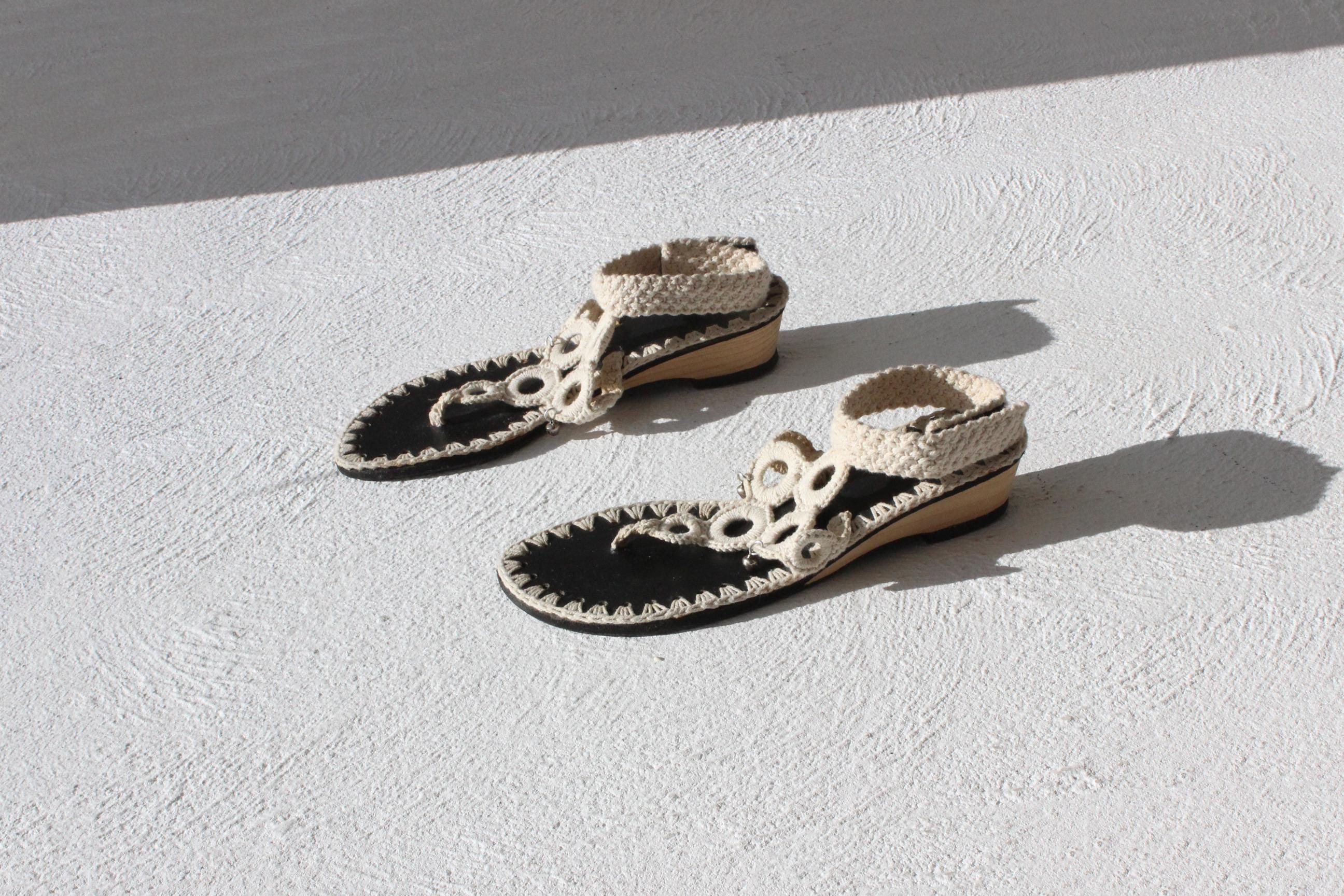 FUTURISM Y2K Crochet Sandals ~ Euro 40