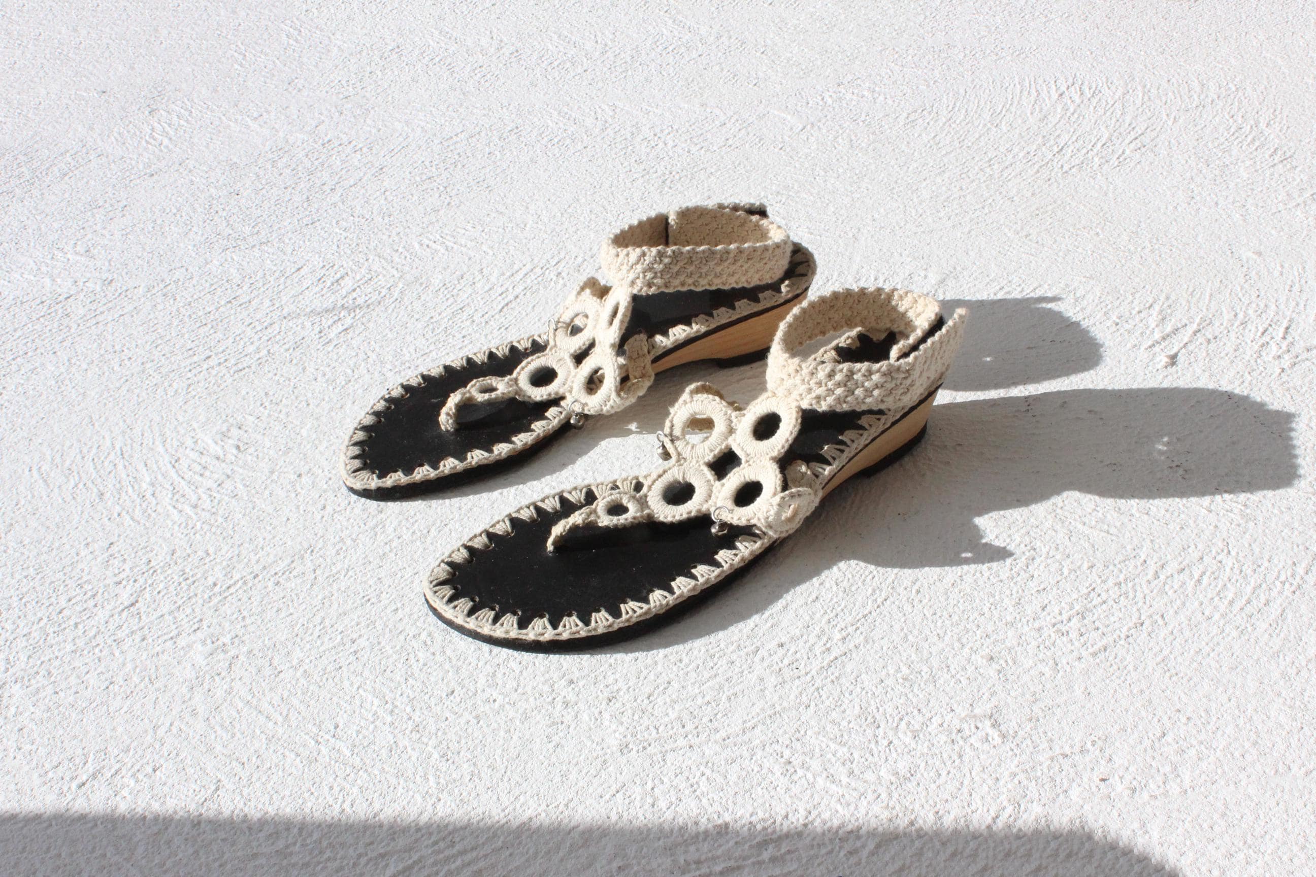 FUTURISM Y2K Crochet Sandals ~ Euro 40