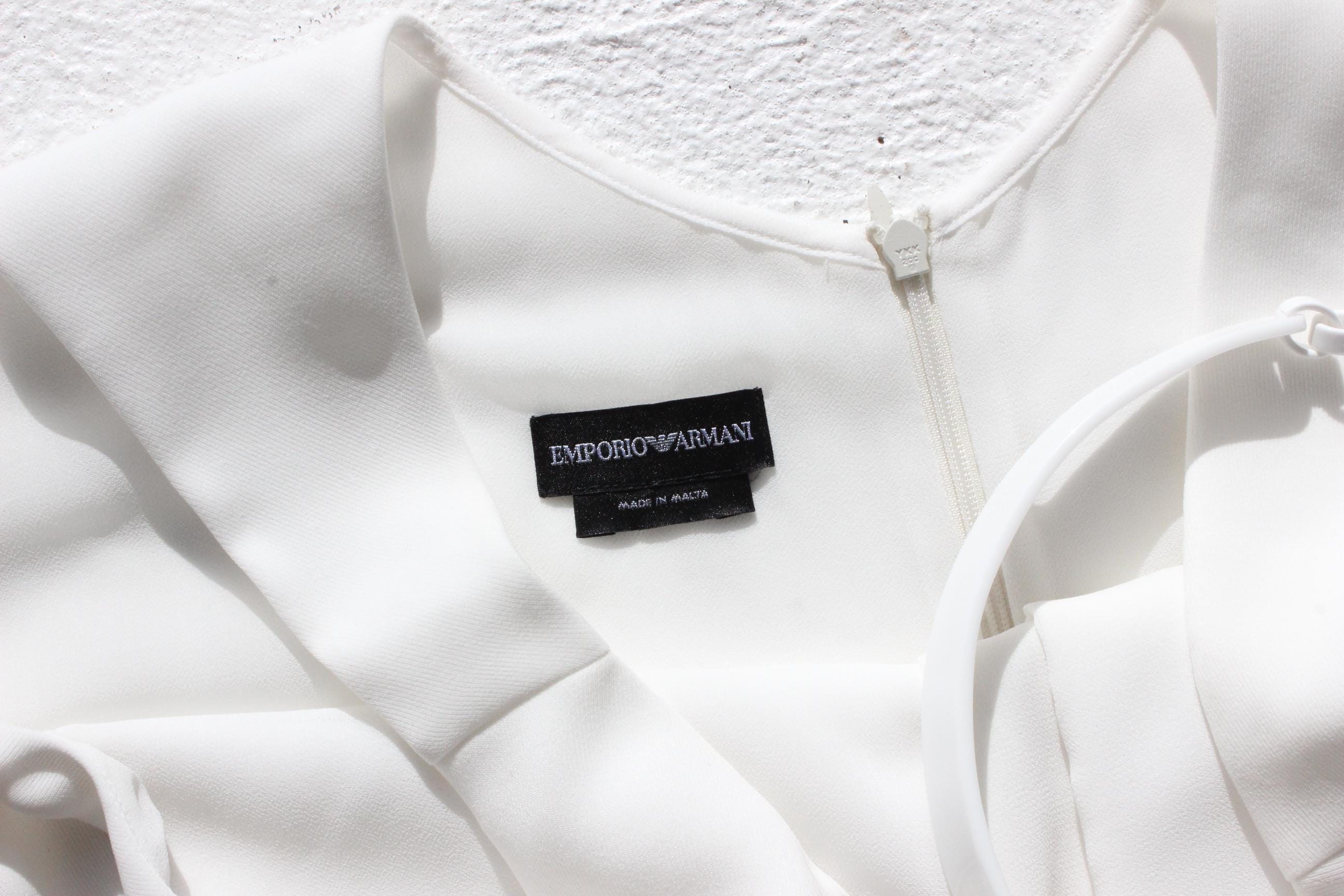 2000s Emporio Armani Sleeveless Shift w/ Resin Choker