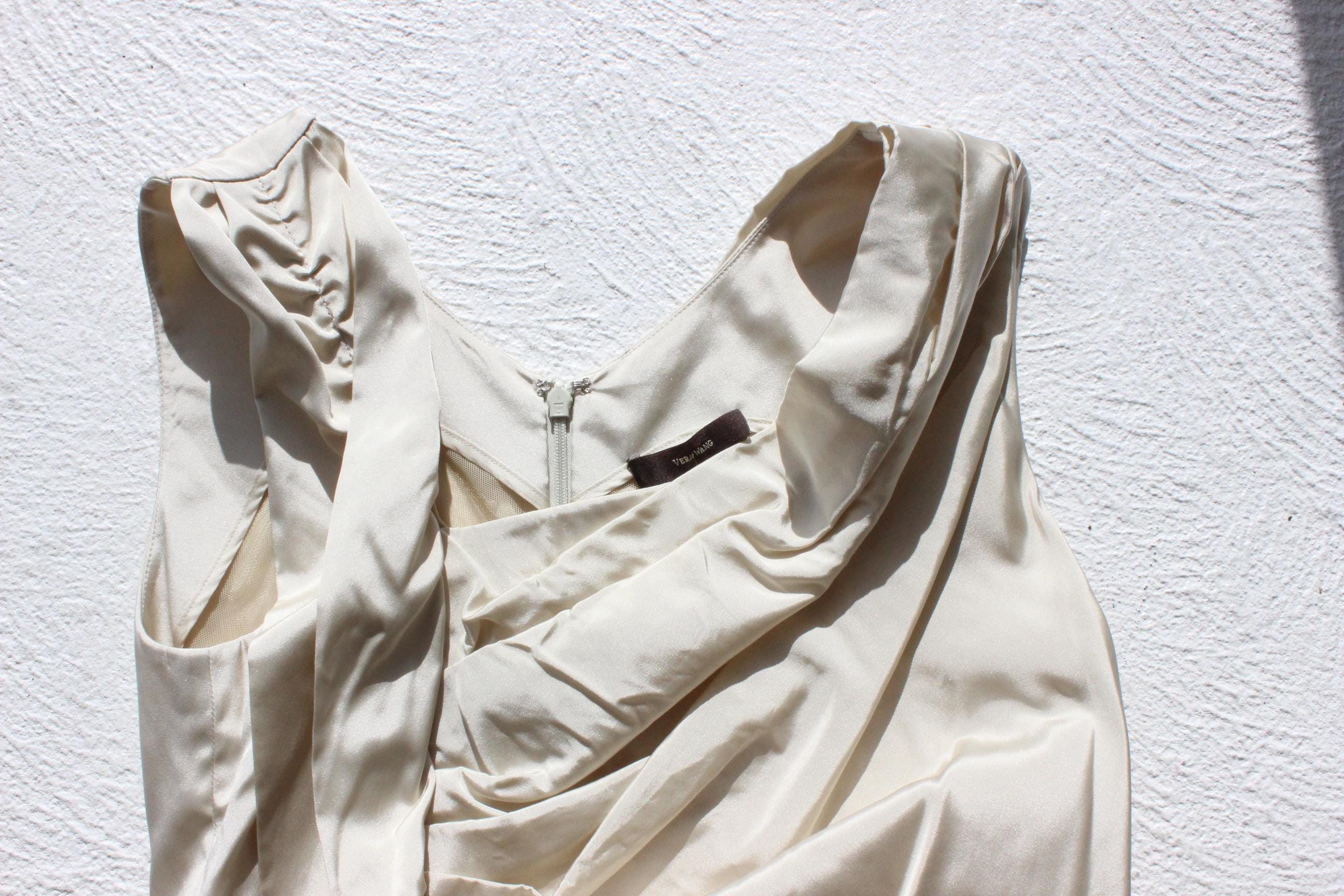 2000s VERA WANG Textural Gathered Neutral Mini