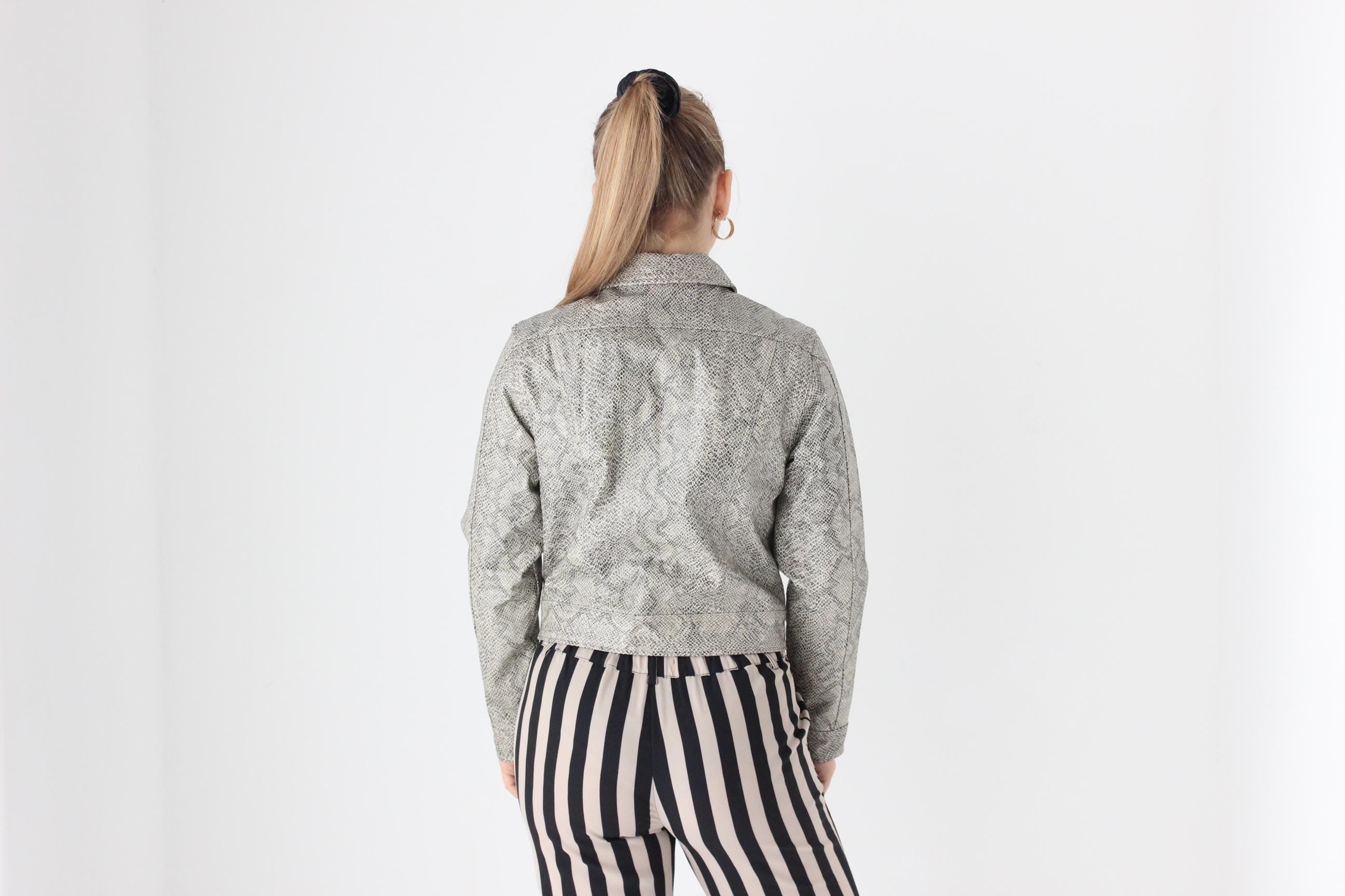 90s Spice Girls Era Vinyl Python PVC Bomber