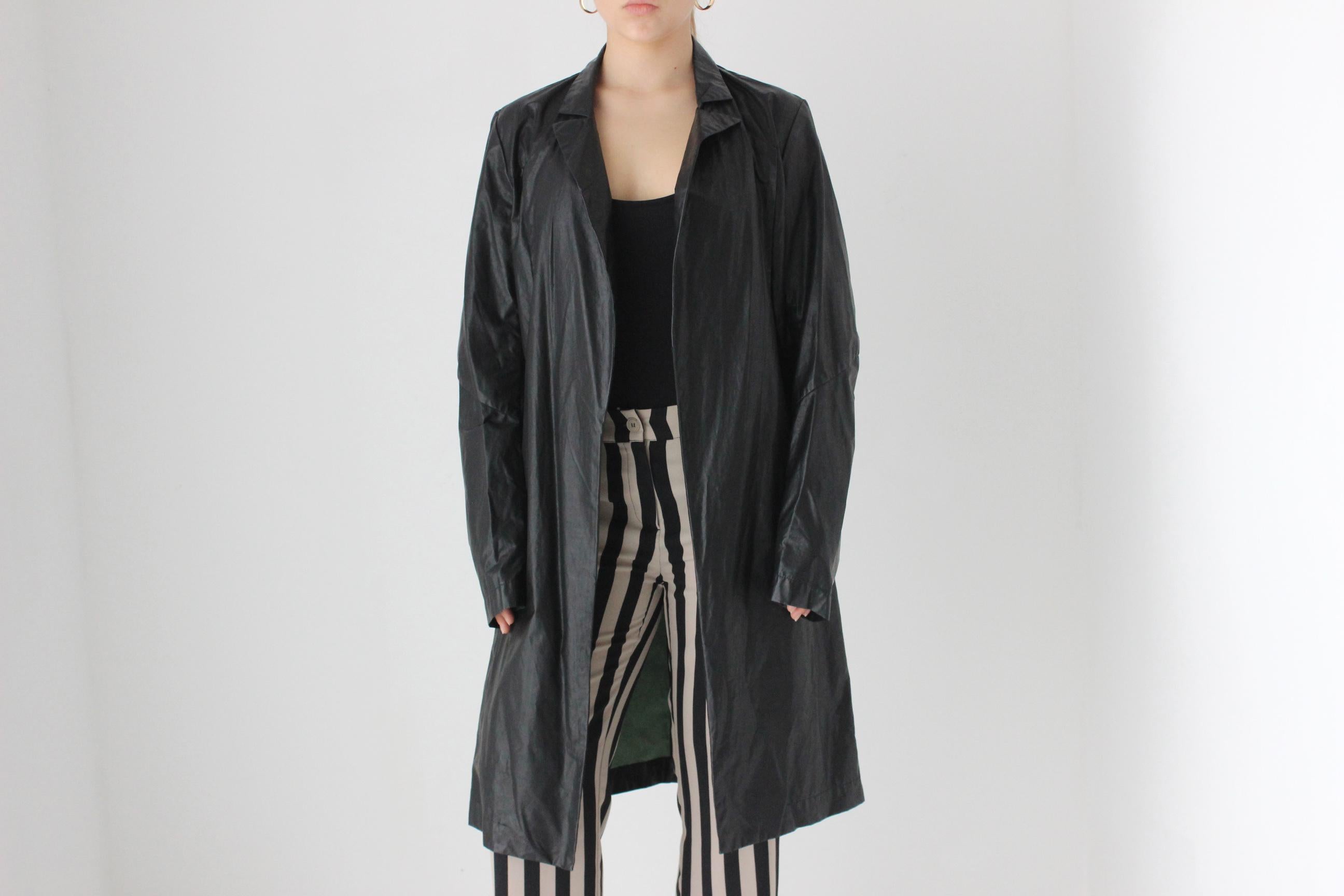 90s Nylon Water Resistant Trench Coat