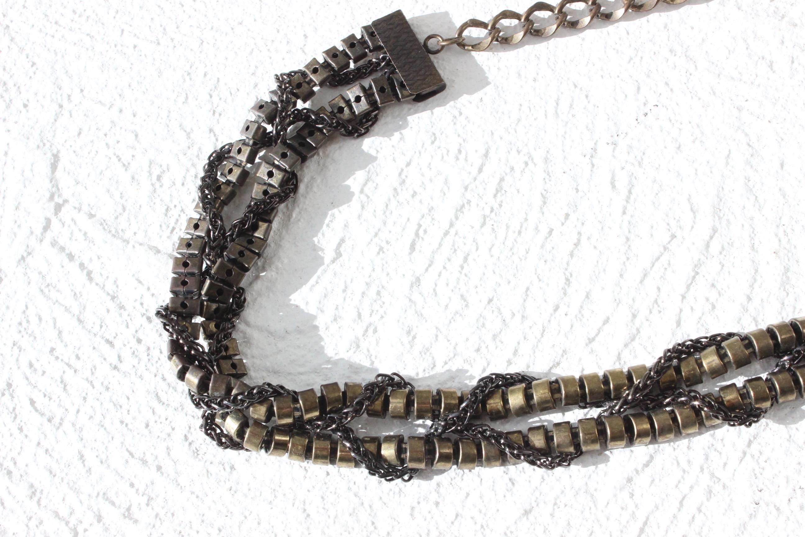 FUTURISM Y2K Industrial Metal Chain Belt