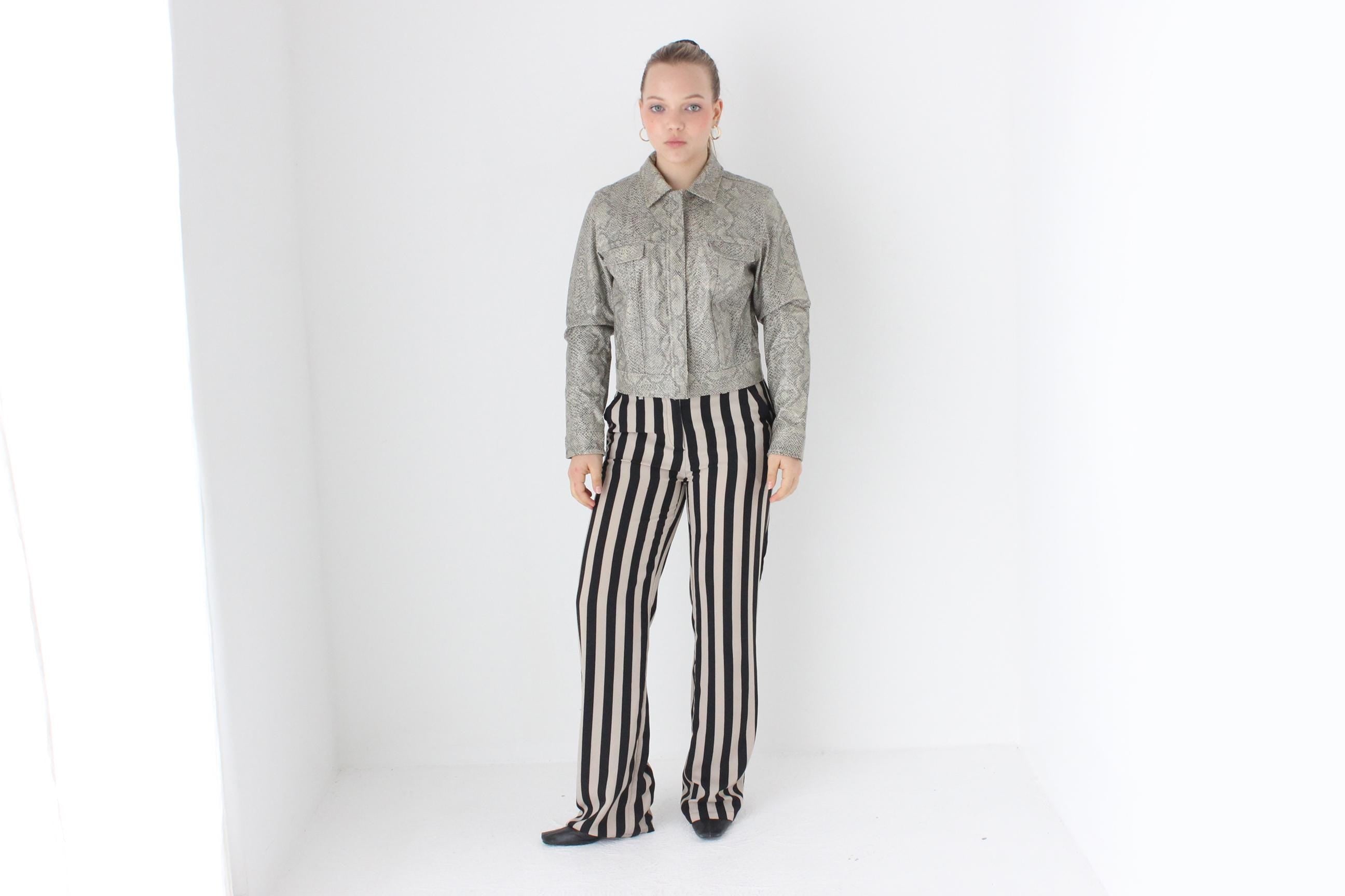 90s Spice Girls Era Vinyl Python PVC Bomber