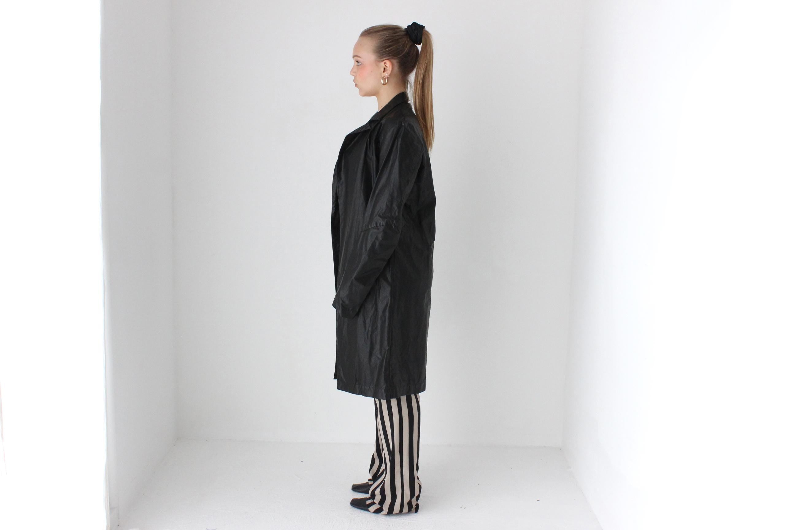 90s Nylon Water Resistant Trench Coat