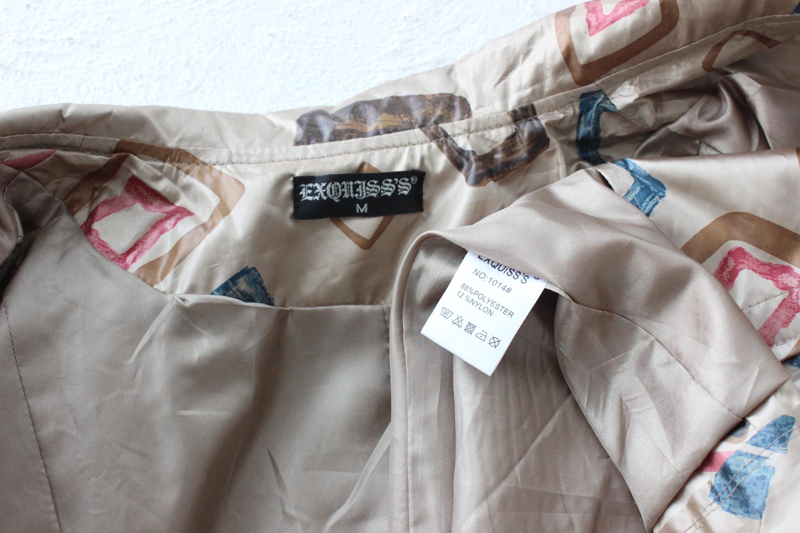 FRENCH COLLECTION 90s Printed Vinyl Coat