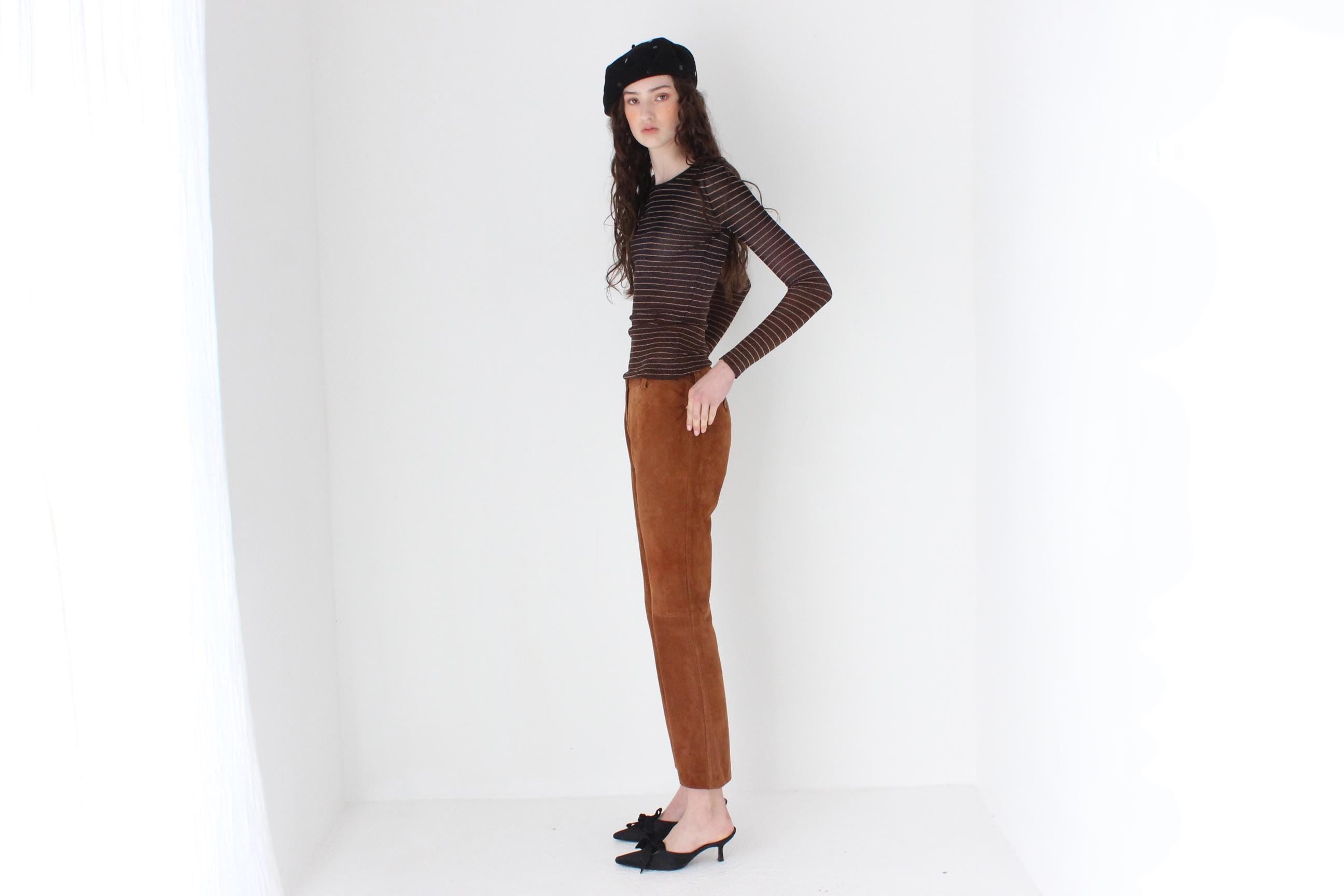 FRENCH COLLECTION 90s Moschino Genuine Suede Beatnik Trousers
