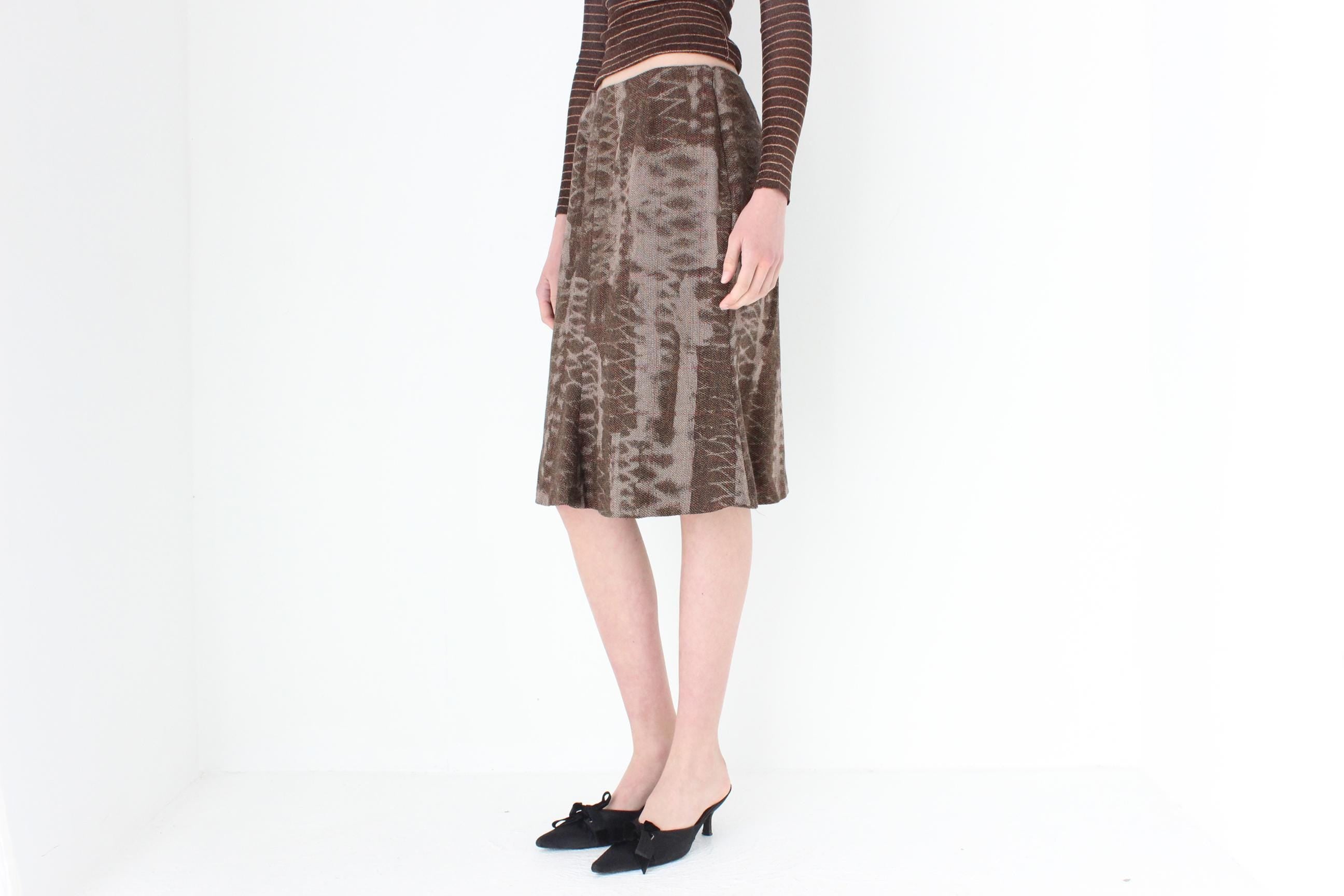 FRENCH COLLECTION 90s Christian Lacroix Abstract Woven Skirt