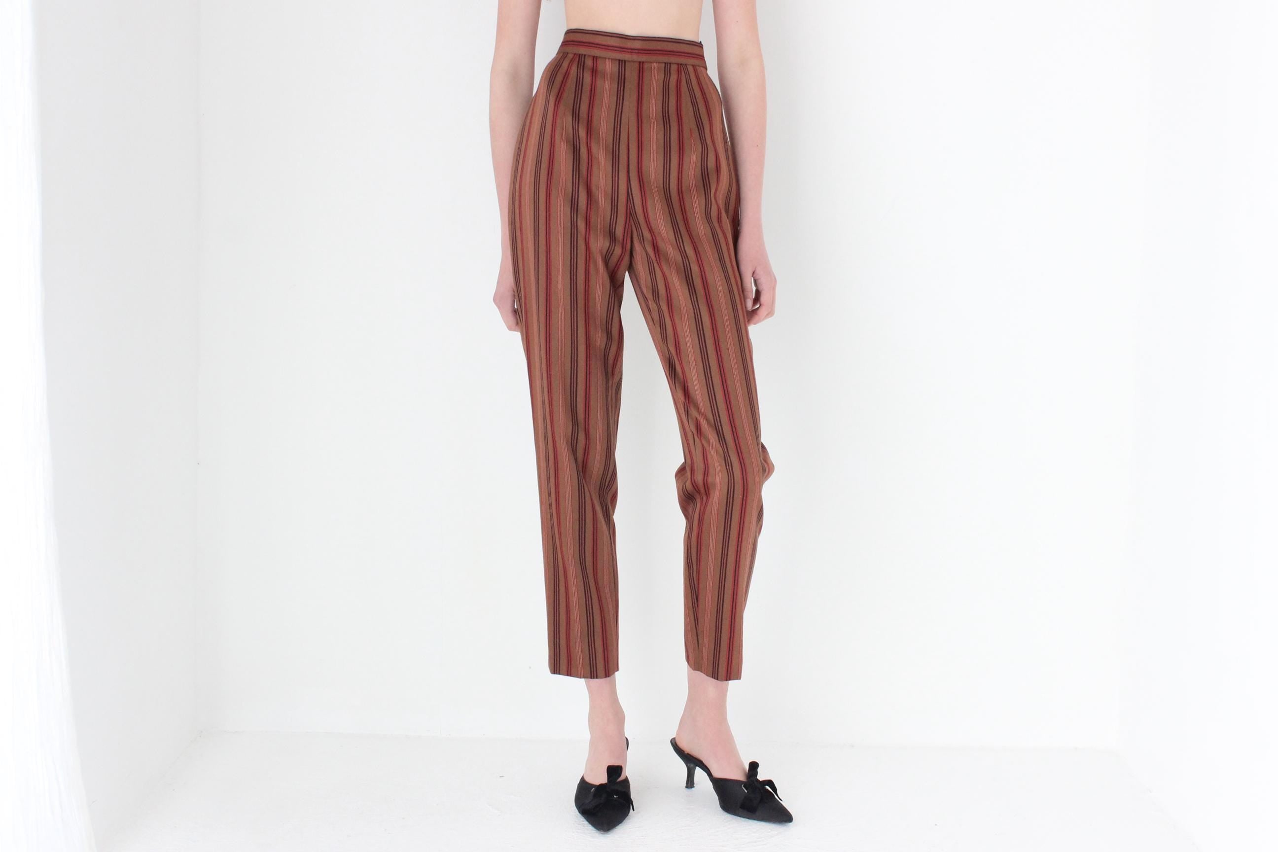 FRENCH COLLECTION 80s KENZO Paris Pure Wool Striped Pants