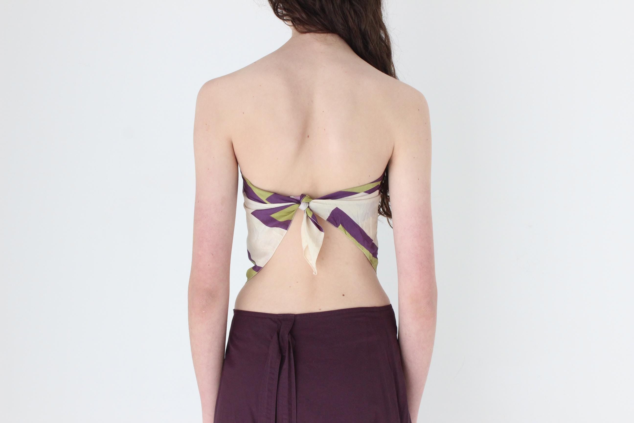 FRENCH COLLECTION 80s Modernist Silk Scarf