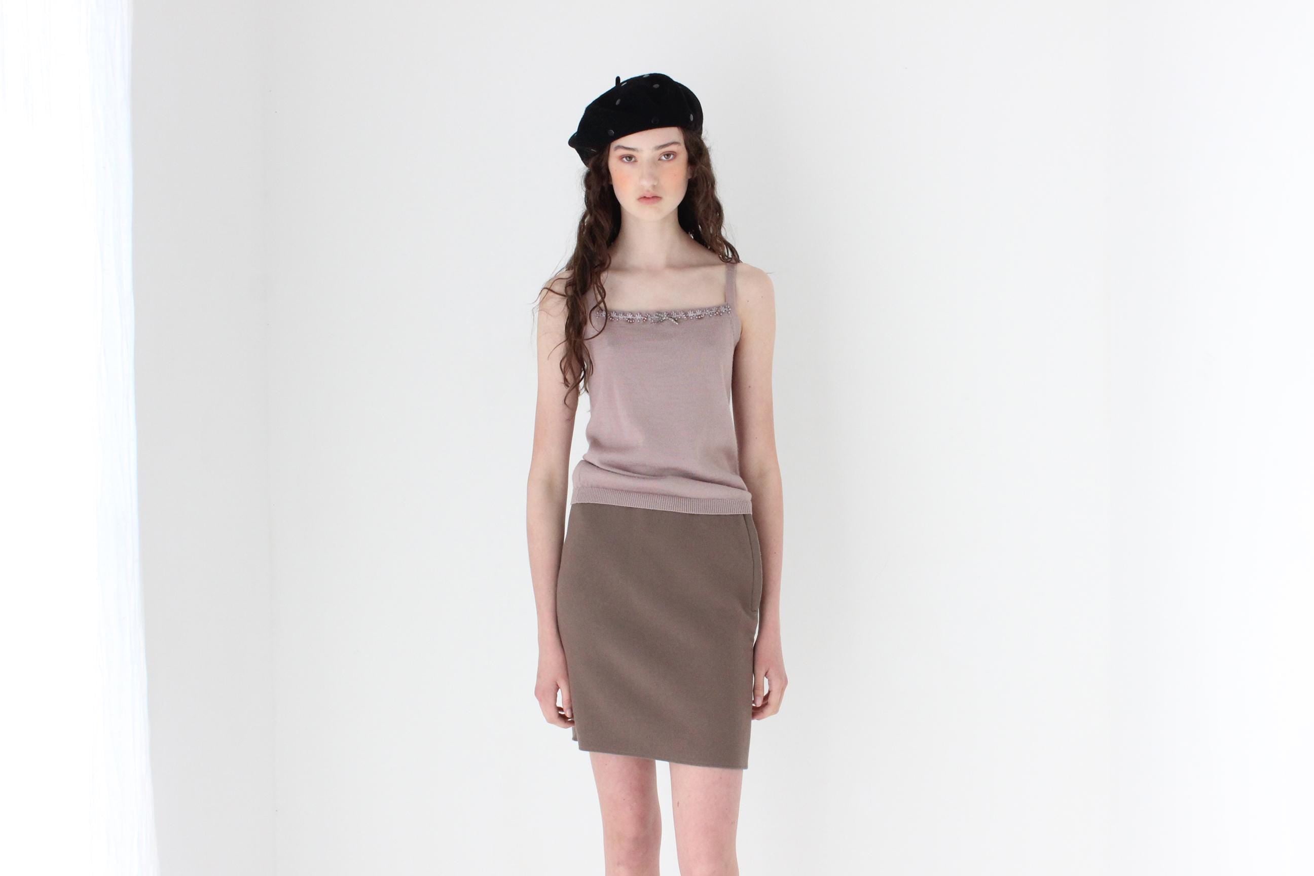 FRENCH COLLECTION Y2K Knit Tank w/ Bow