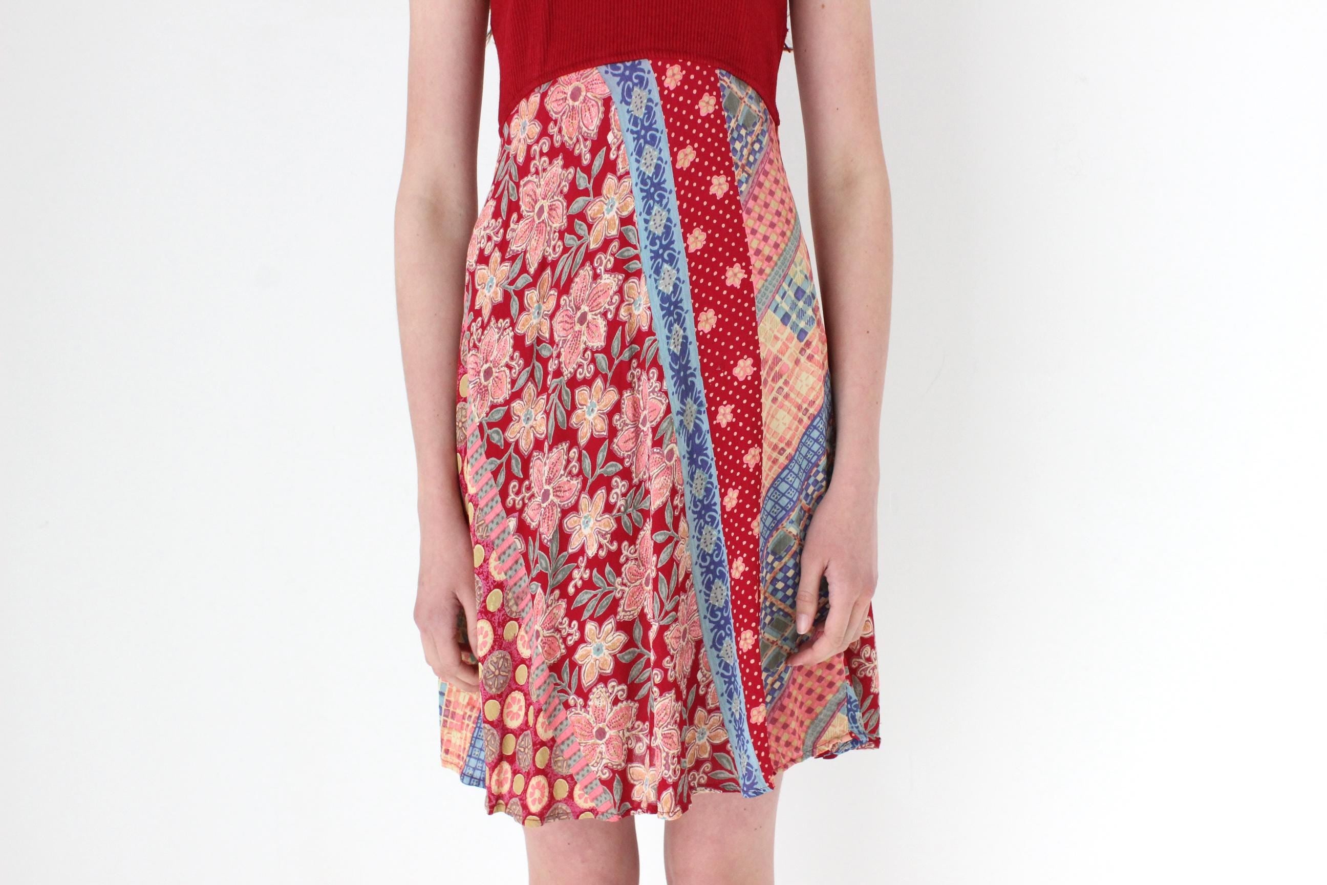 FRENCH COLLECTION 90s Gauze 'Patchwork' Babydoll Dress by Rene Derhy