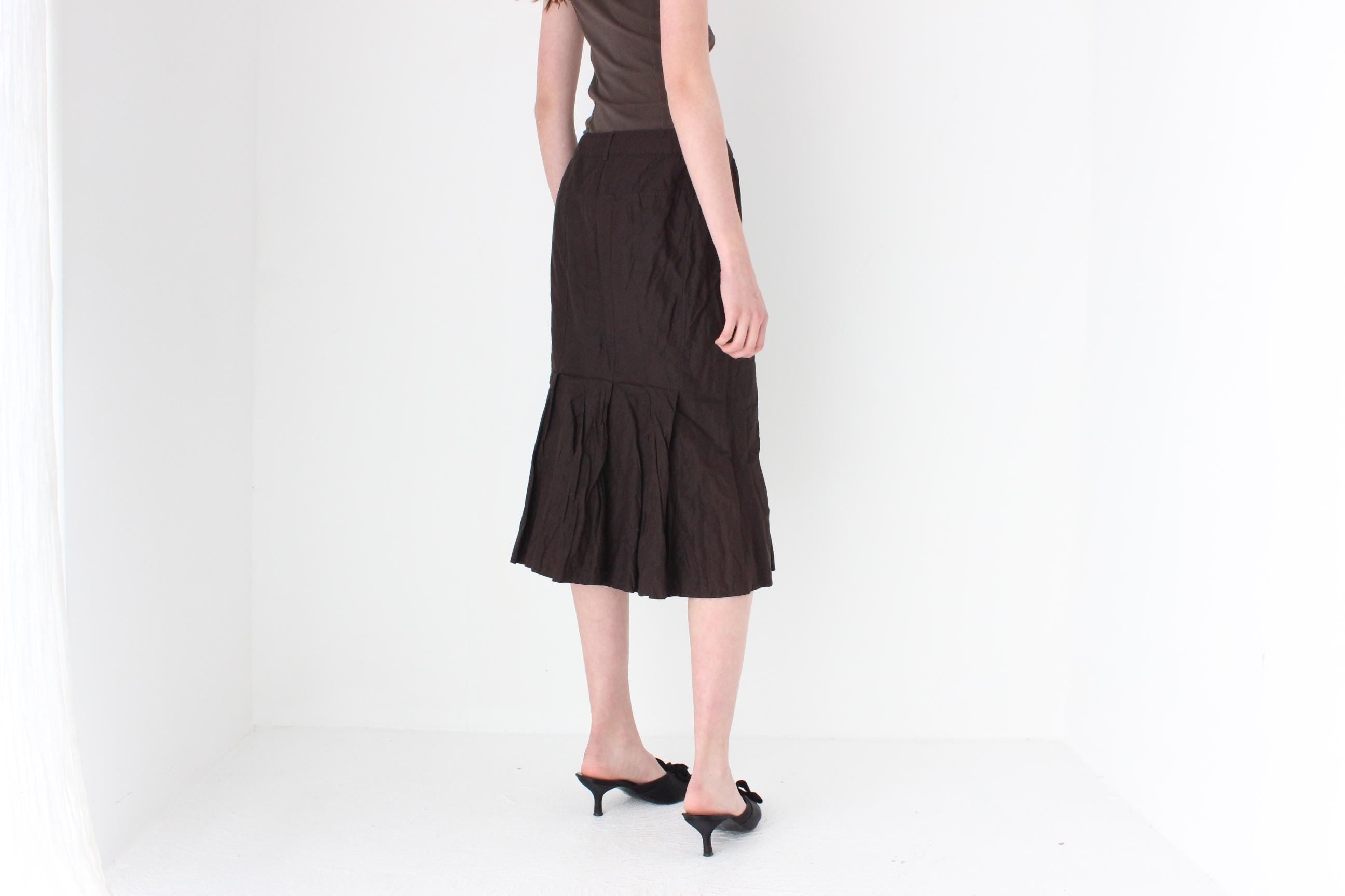 FRENCH COLLECTION Y2K Chocolate Metallic Skirt