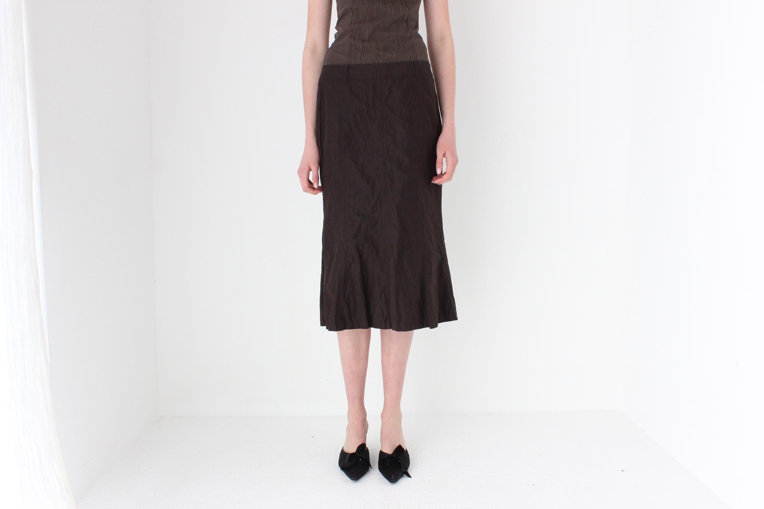 FRENCH COLLECTION Y2K Chocolate Metallic Skirt