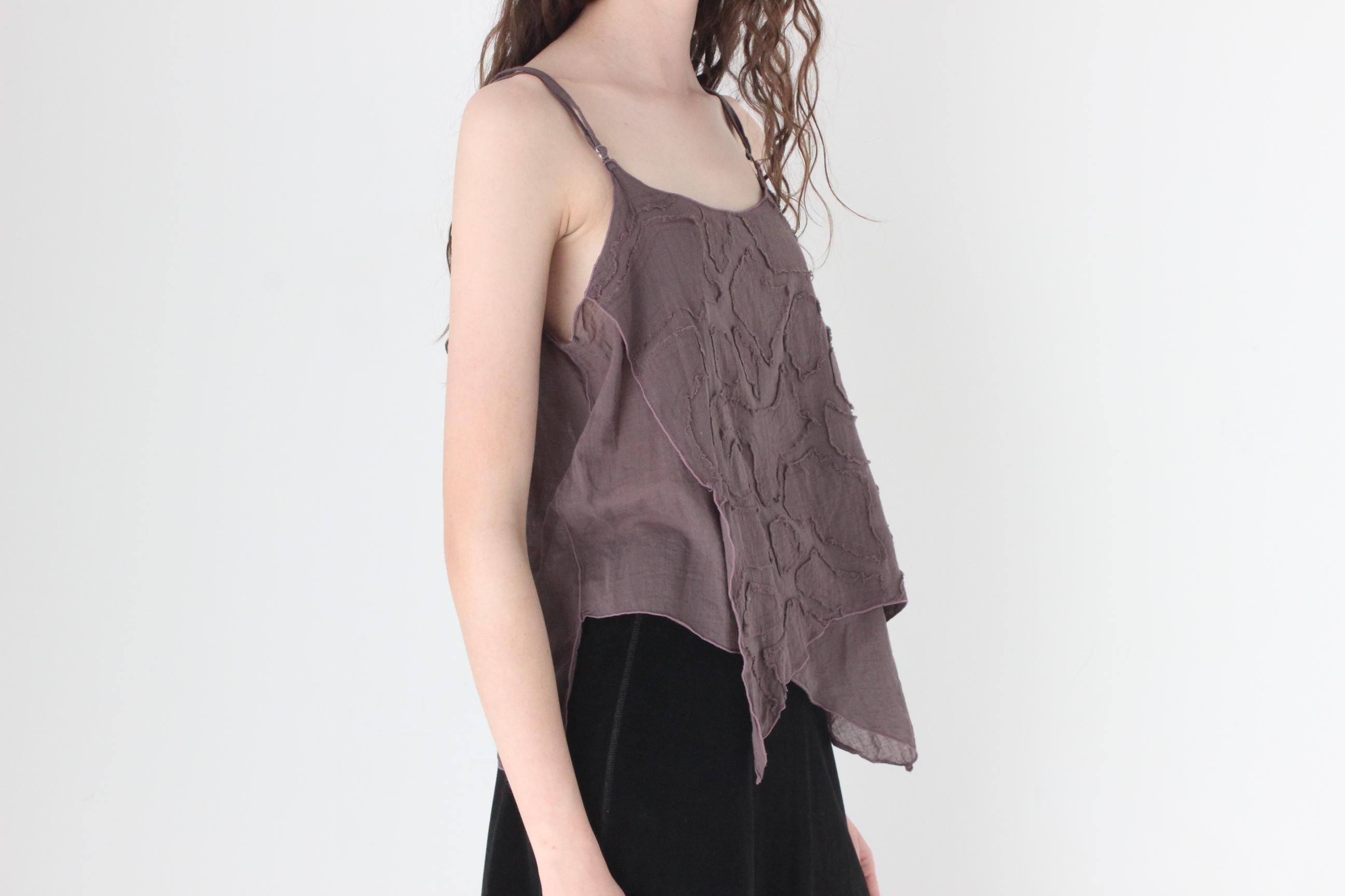 FRENCH COLLECTION 90s Layered & Textural Gauze Tank