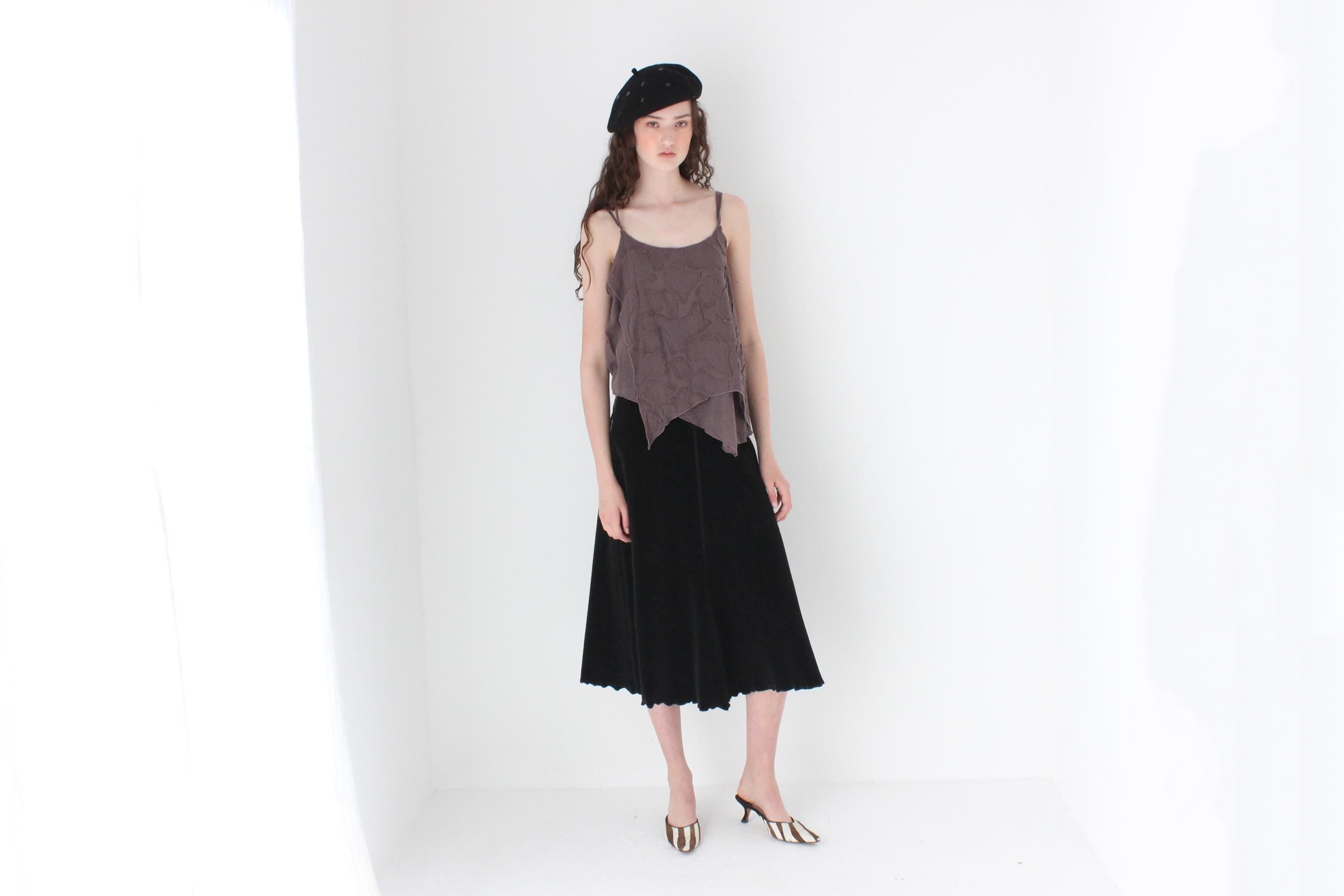 FRENCH COLLECTION 90s Layered & Textural Gauze Tank