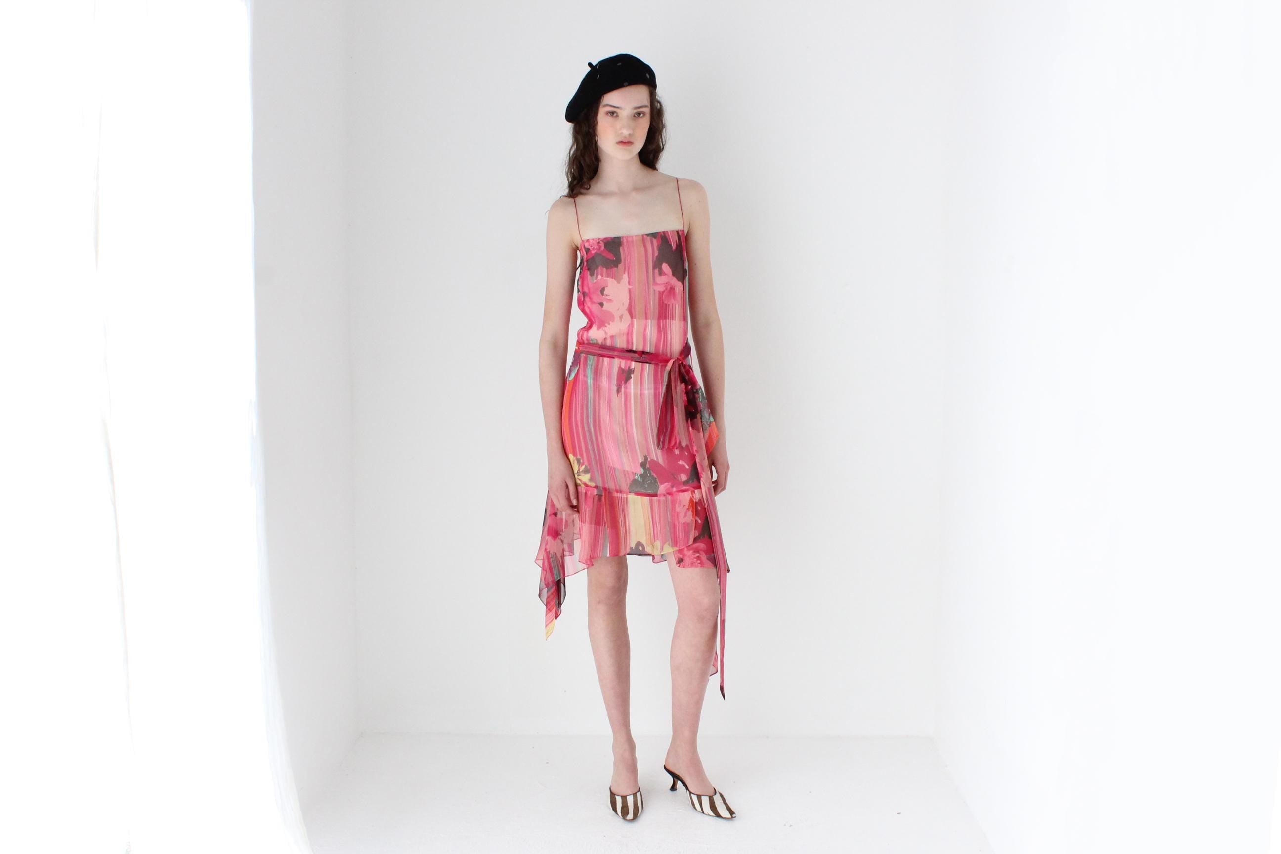 FRENCH COLLECTION Y2K Christian Lacroix Bazar Vintage Layered Asymmetric Cocktail Dress