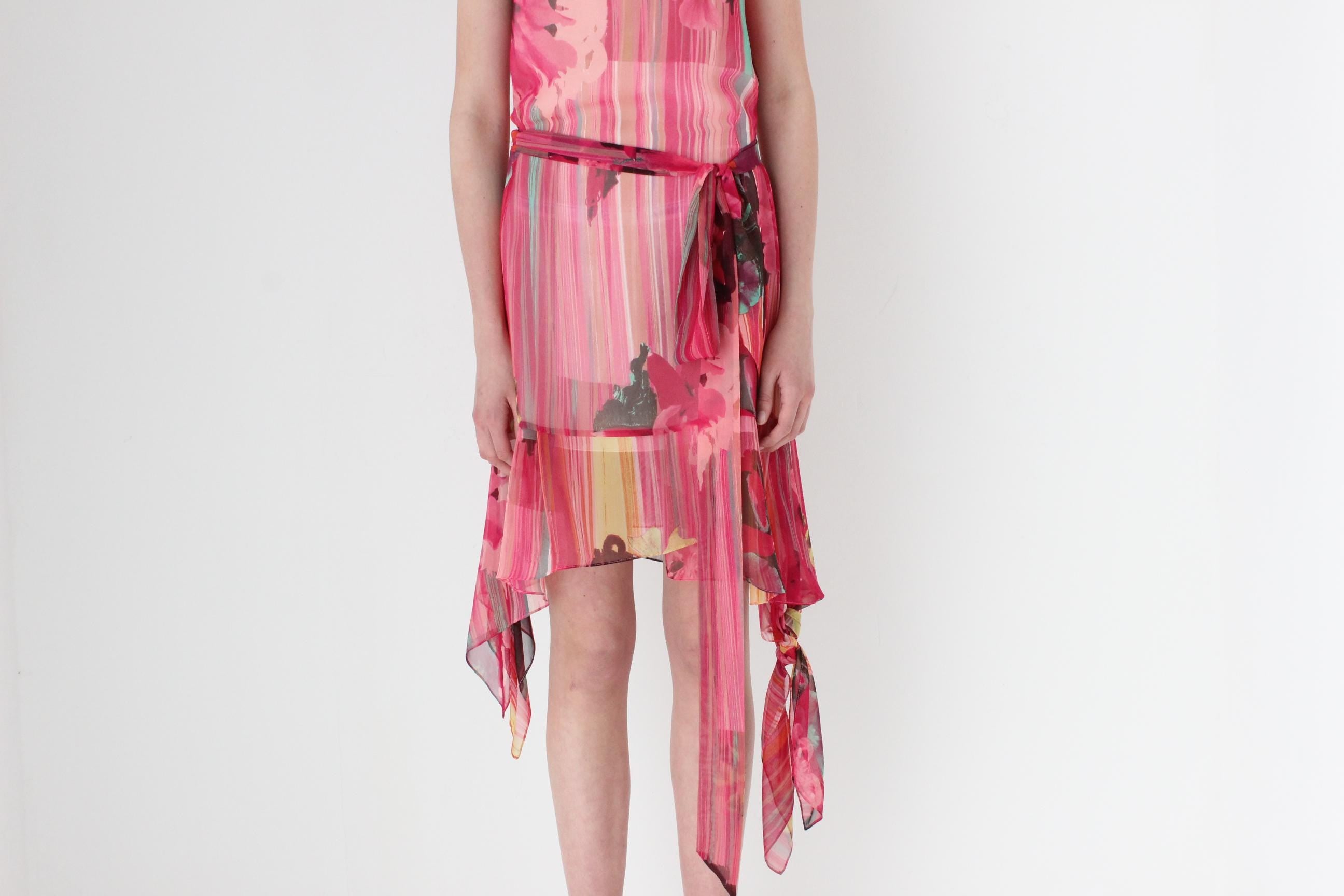 FRENCH COLLECTION Y2K Christian Lacroix Bazar Vintage Layered Asymmetric Cocktail Dress