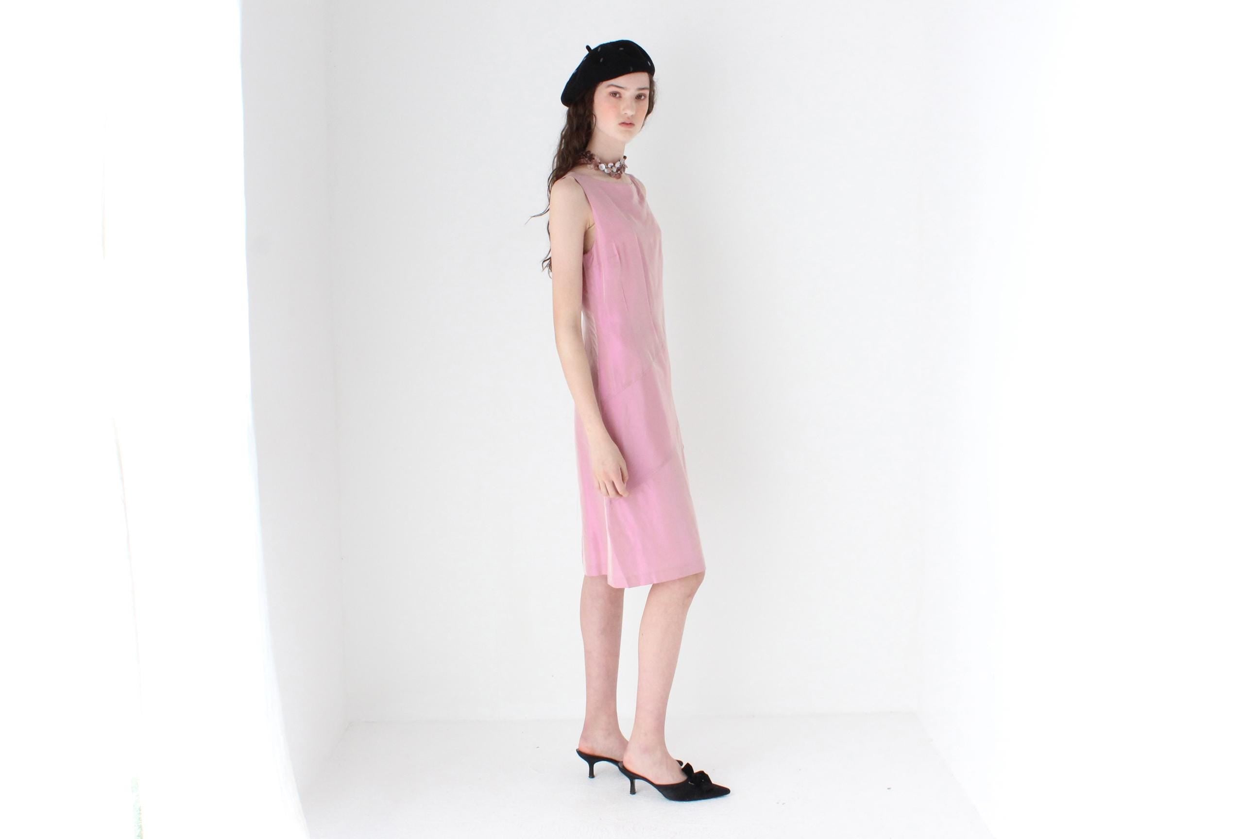 FRENCH COLLECTION 90s Iridescent Bateau Neck Dress