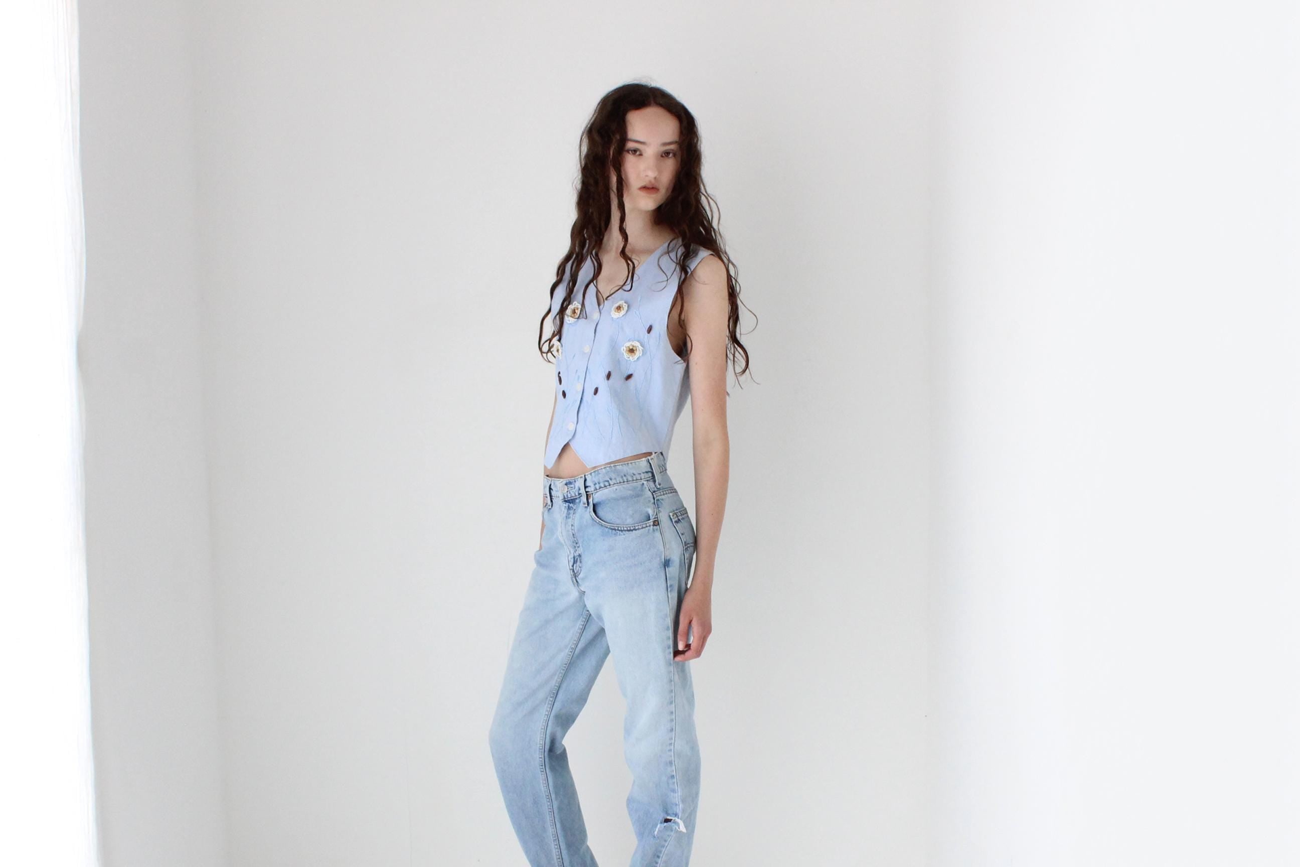 FRENCH COLLECTION 80s 'St Tropez' Waistcoat Top