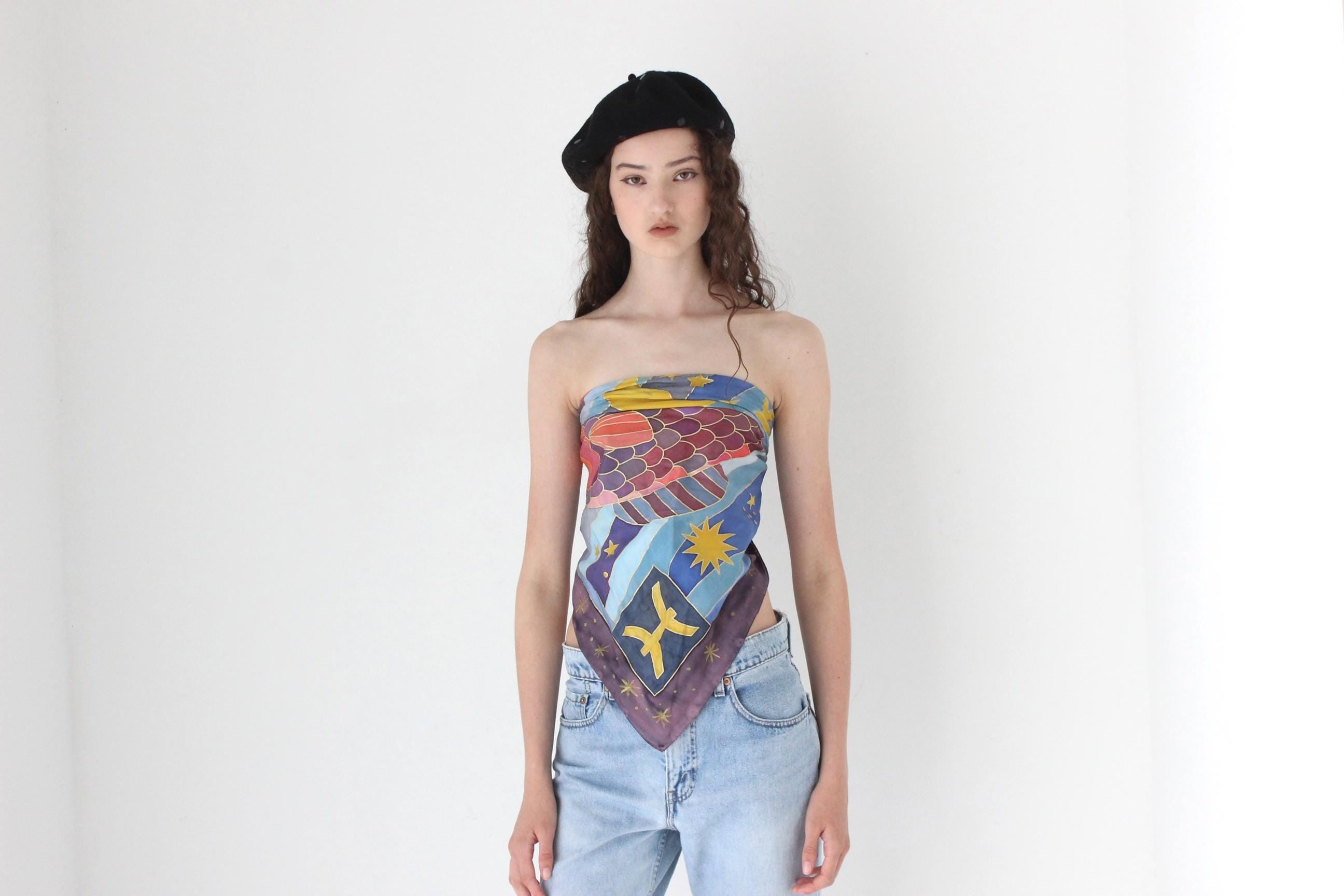 FRENCH COLLECTION 90s PISCES Celestial Silk Scarf