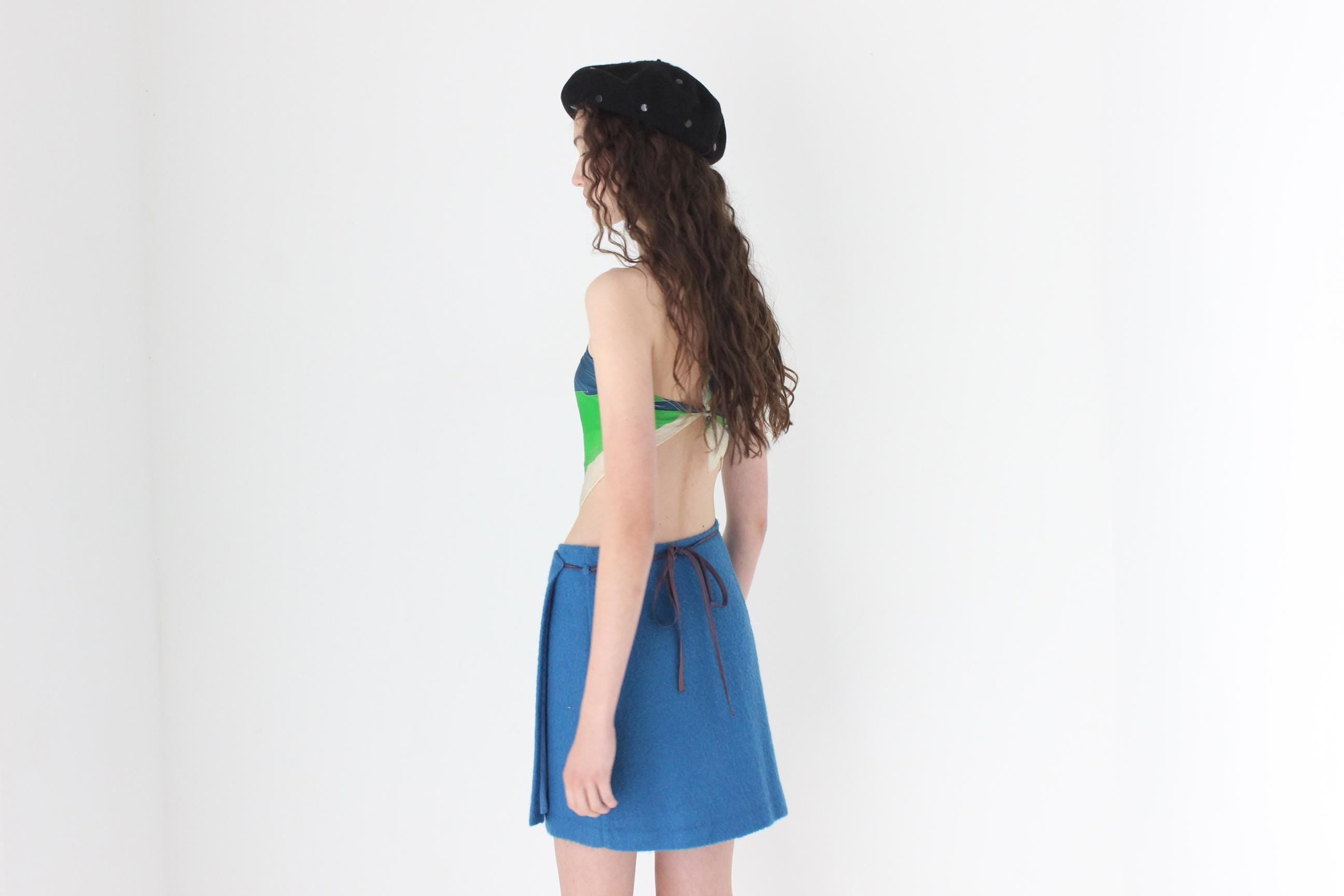 FRENCH COLLECTION 80s Modernist Silk Scarf