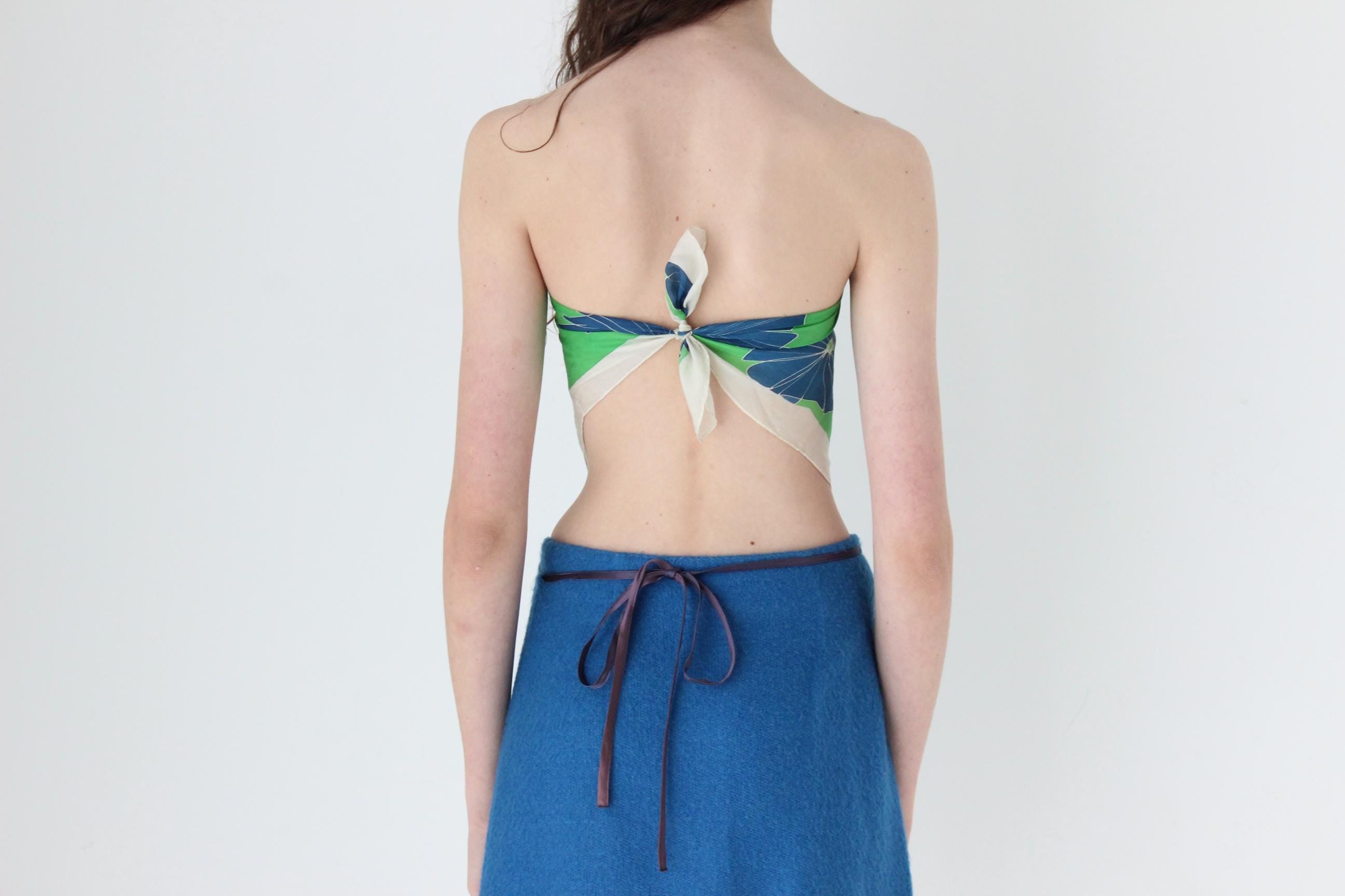 FRENCH COLLECTION 80s Modernist Silk Scarf