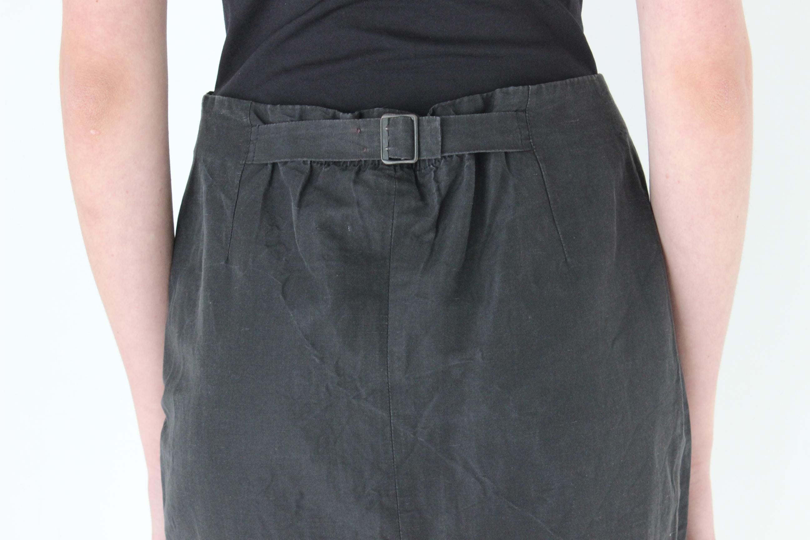 FRENCH COLLECTION 90s Romeo Gigli Washed Ramie Mini Skirt