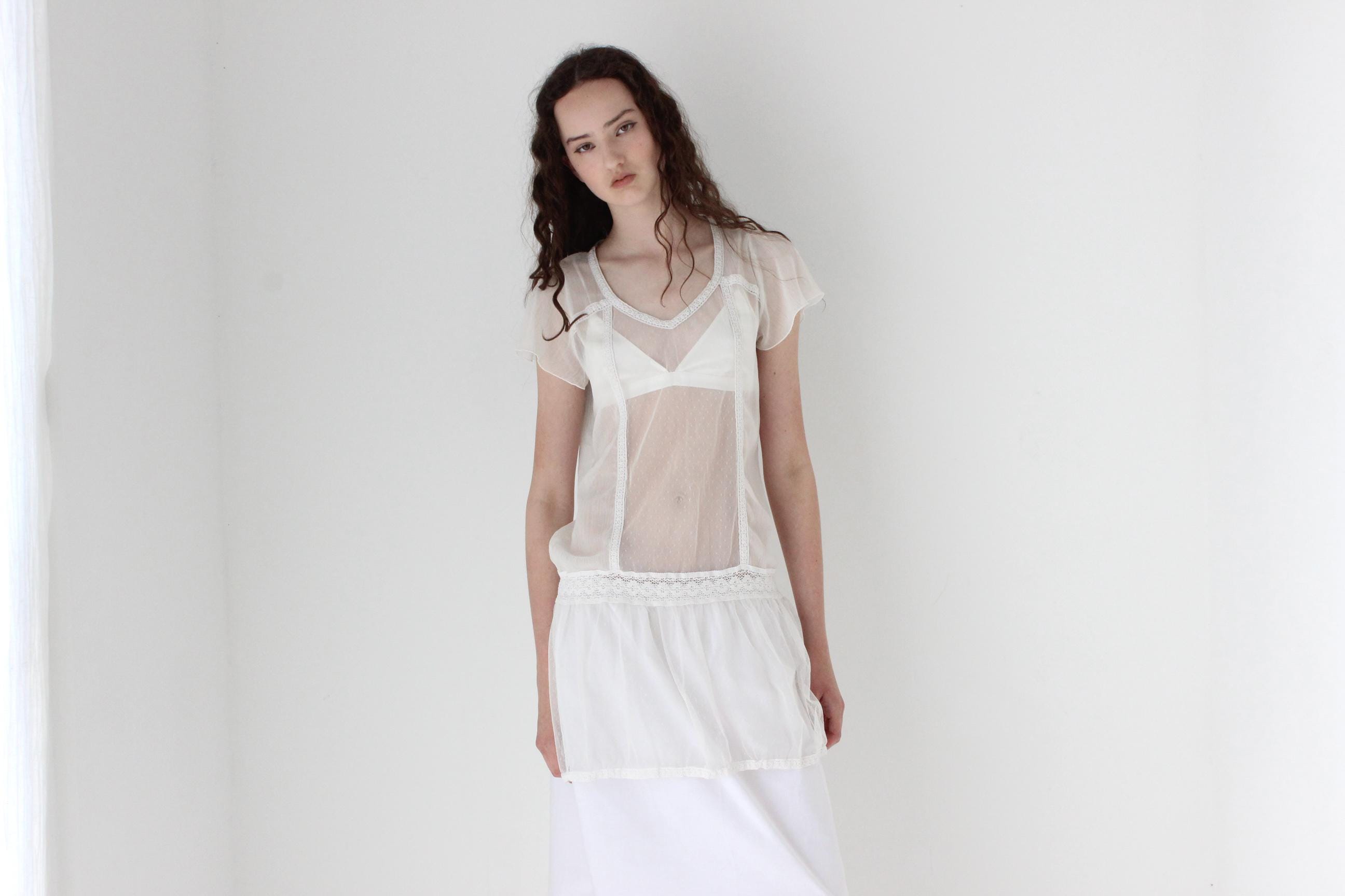 FRENCH COLLECTION Y2K Sheer Tulle Mesh Dress