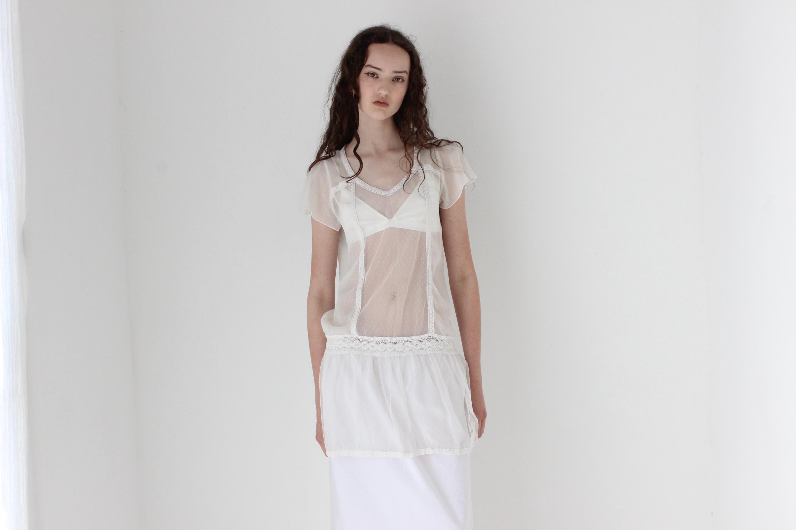 FRENCH COLLECTION Y2K Sheer Tulle Mesh Dress