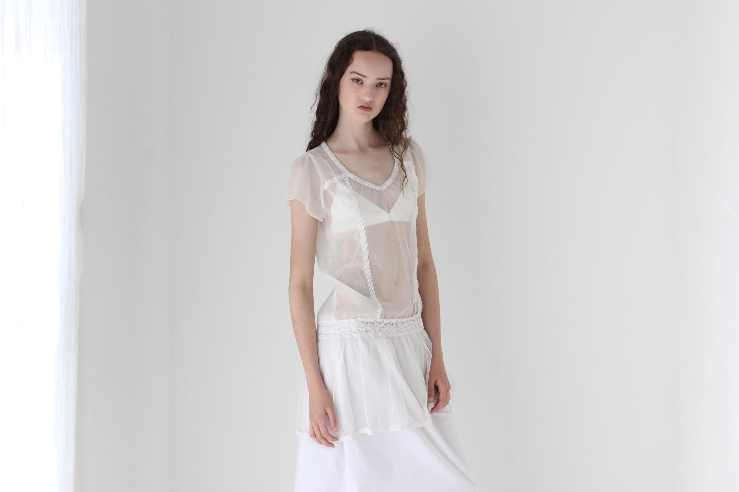 FRENCH COLLECTION Y2K Sheer Tulle Mesh Dress