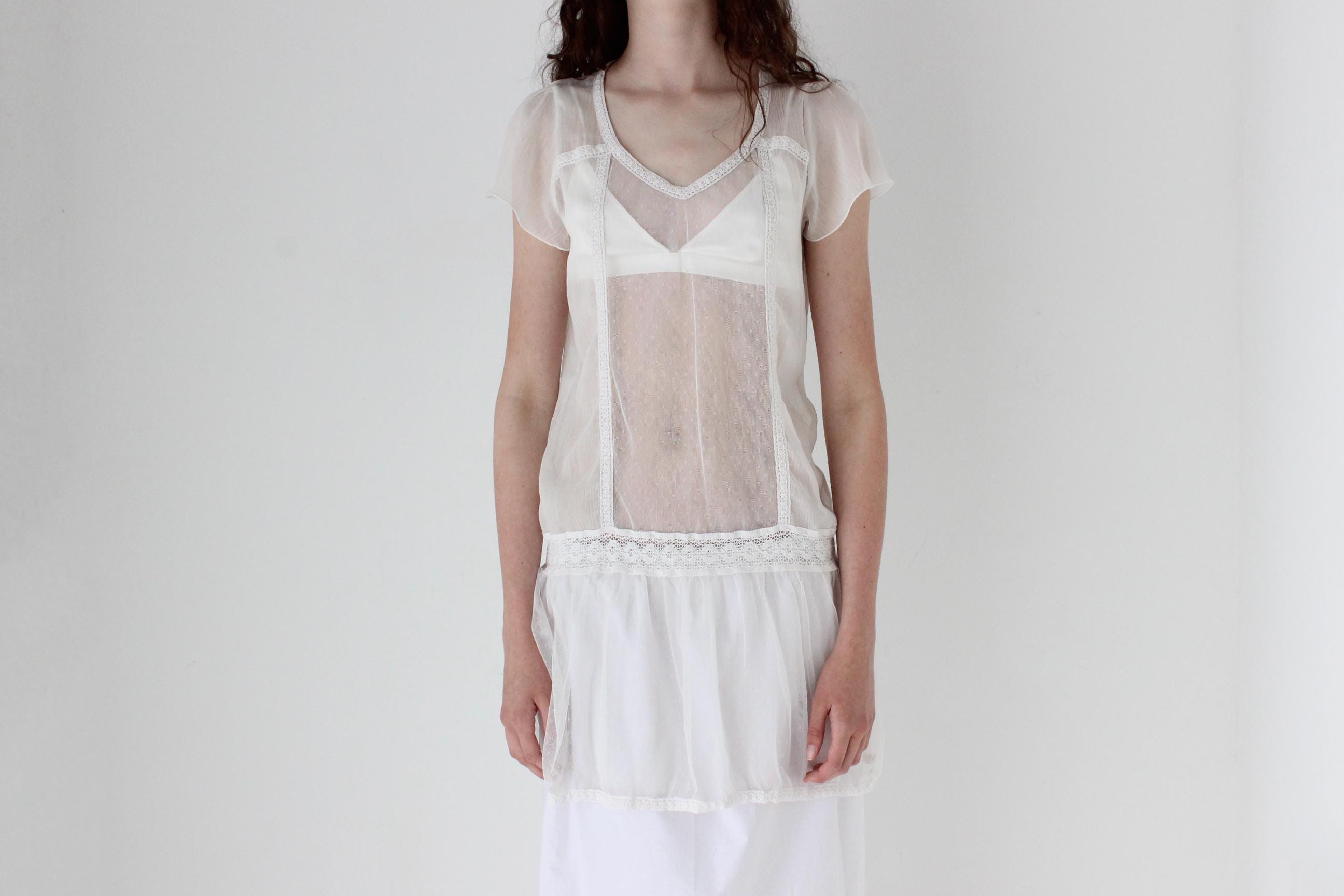 FRENCH COLLECTION Y2K Sheer Tulle Mesh Dress