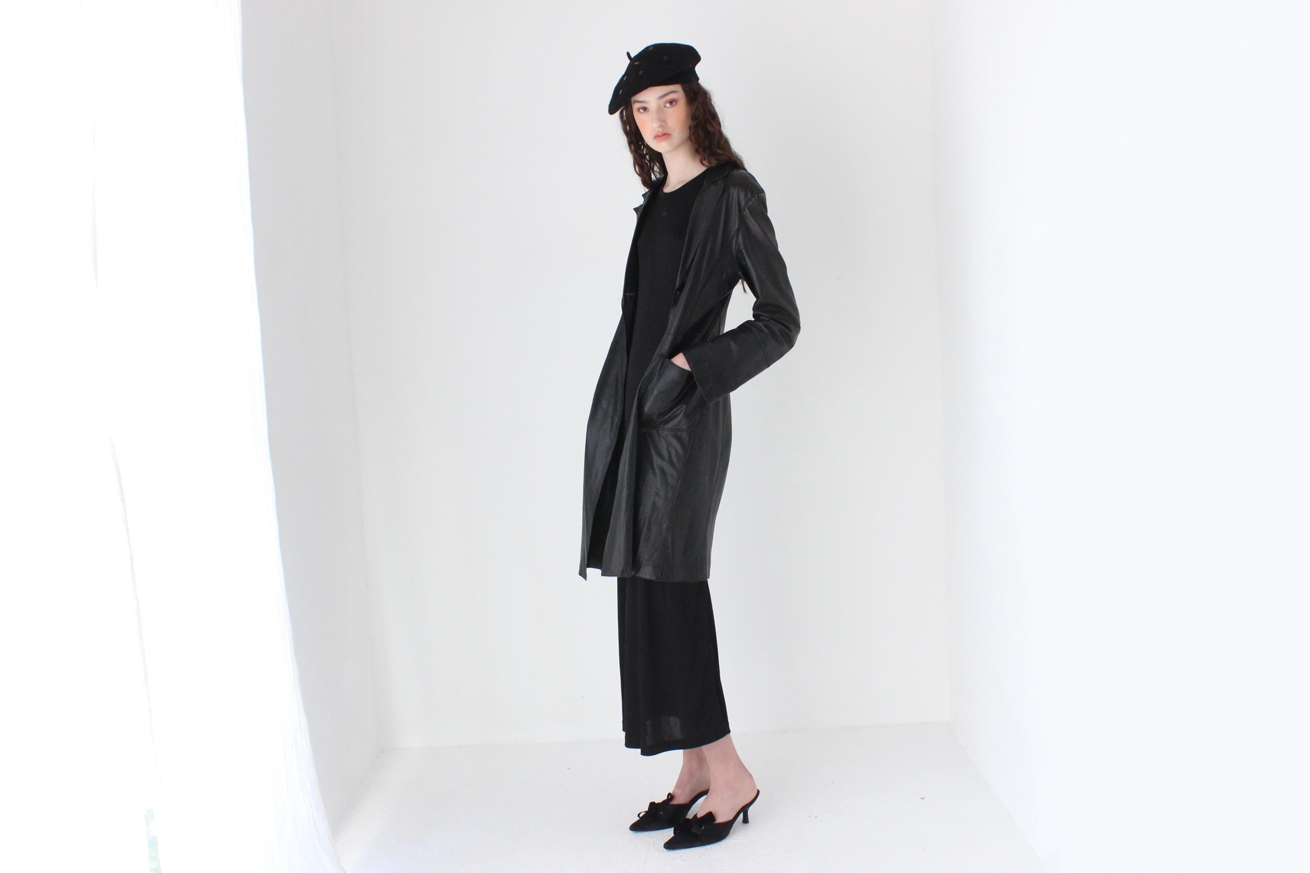 FRENCH COLLECTION 90s Softest Lambskin Leather Coat by Sylvie Schimmel