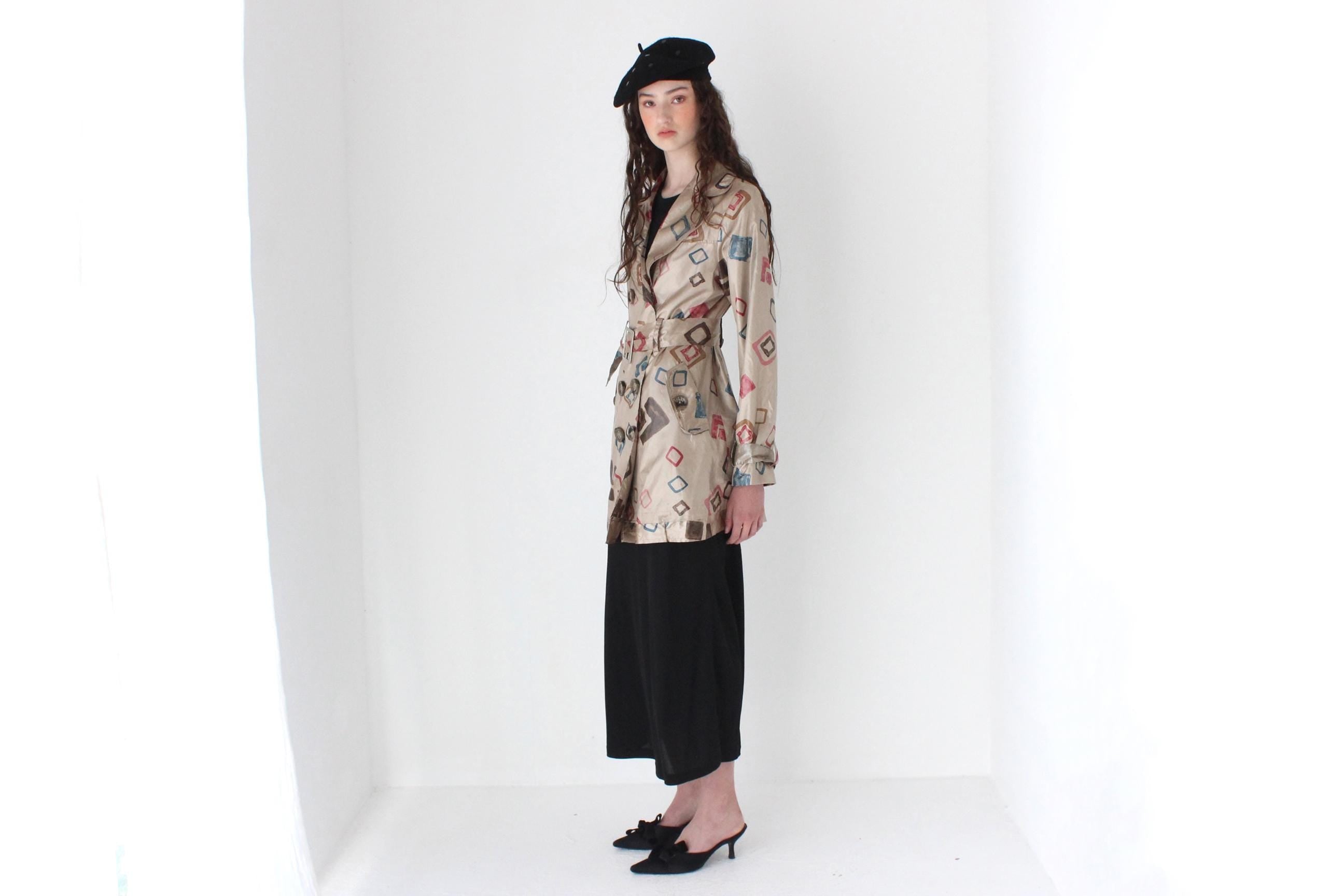 FRENCH COLLECTION 90s Printed Vinyl Coat