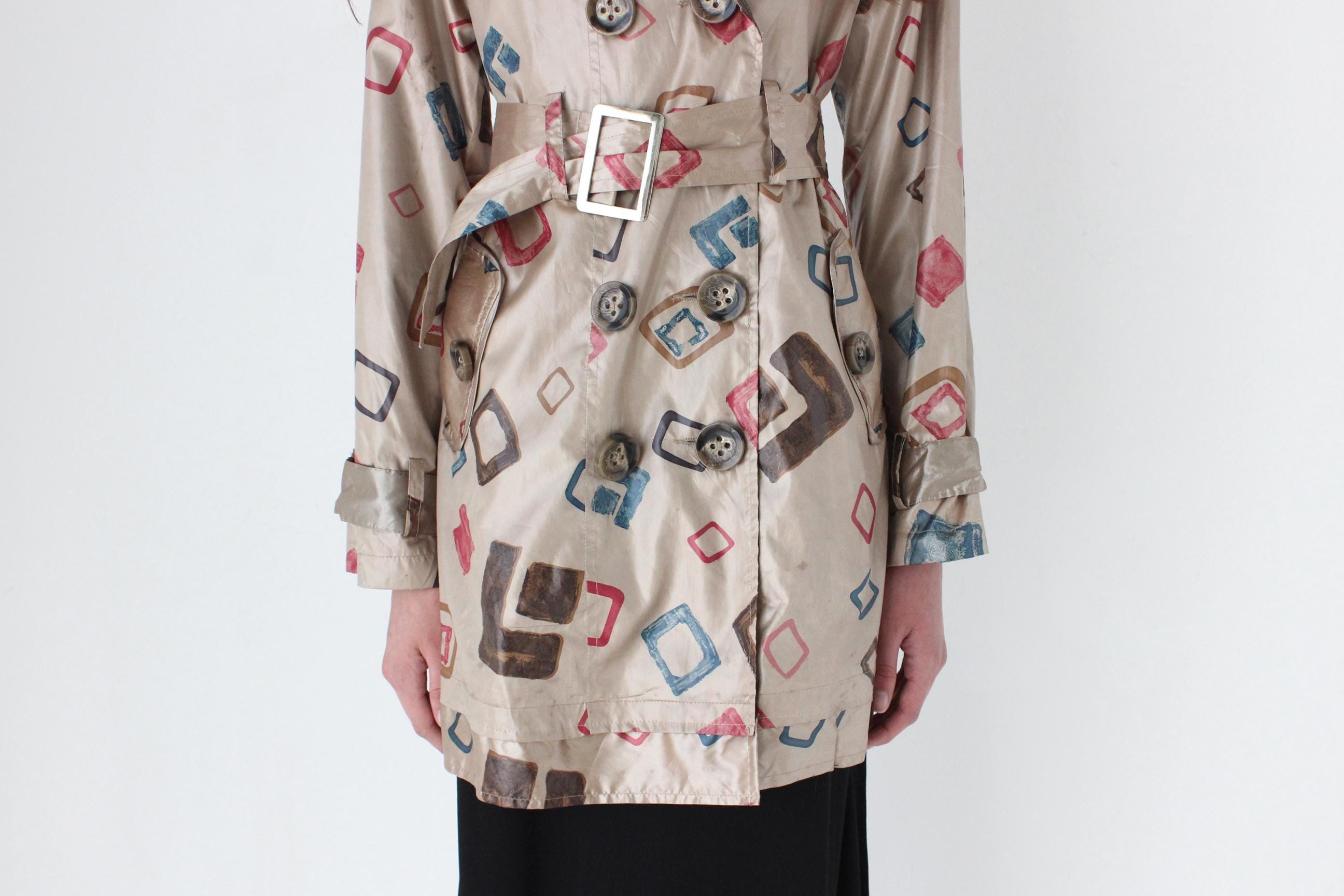 FRENCH COLLECTION 90s Printed Vinyl Coat