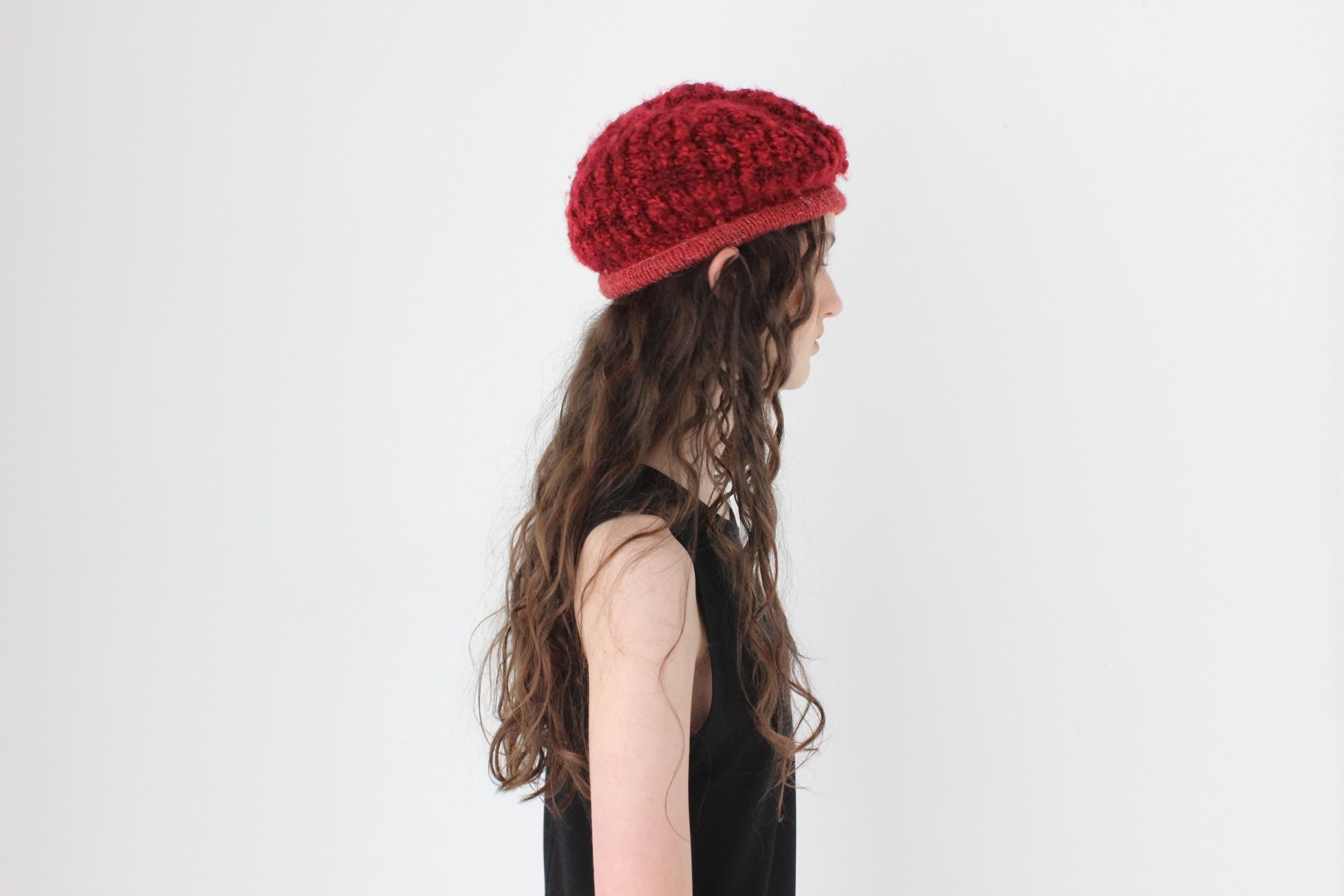 FRENCH COLLECTION 90s Hand Knit Slouchy Parisian Beret