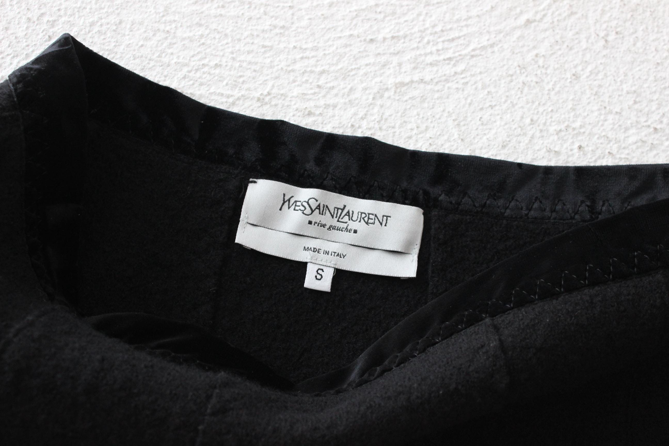 FRENCH COLLECTION 90s Yves Saint Laurent Rive Gauche Boucle Wool Skirt w/ Splits