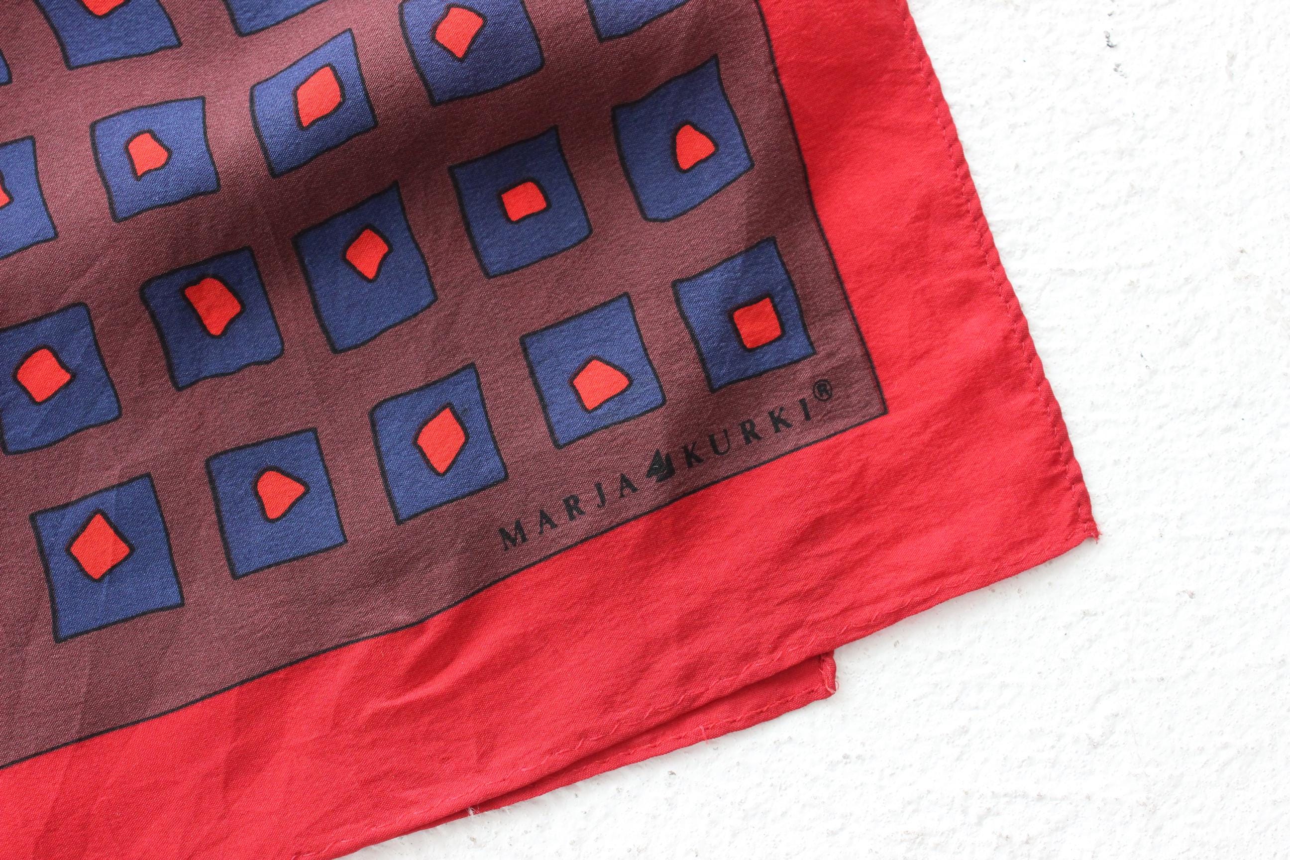 FRENCH COLLECTION 80s Abstract Silk Scarf
