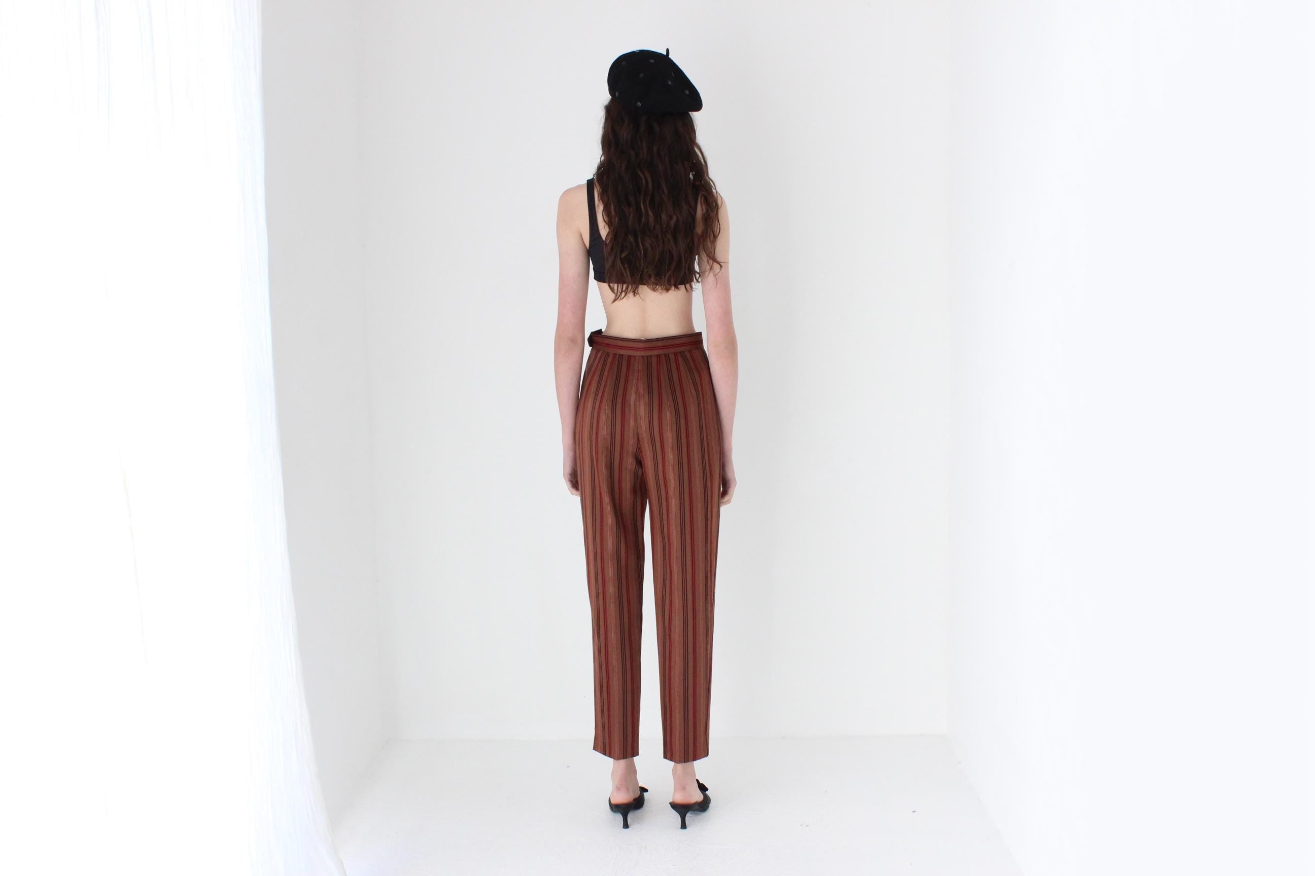 FRENCH COLLECTION 80s KENZO Paris Pure Wool Striped Pants